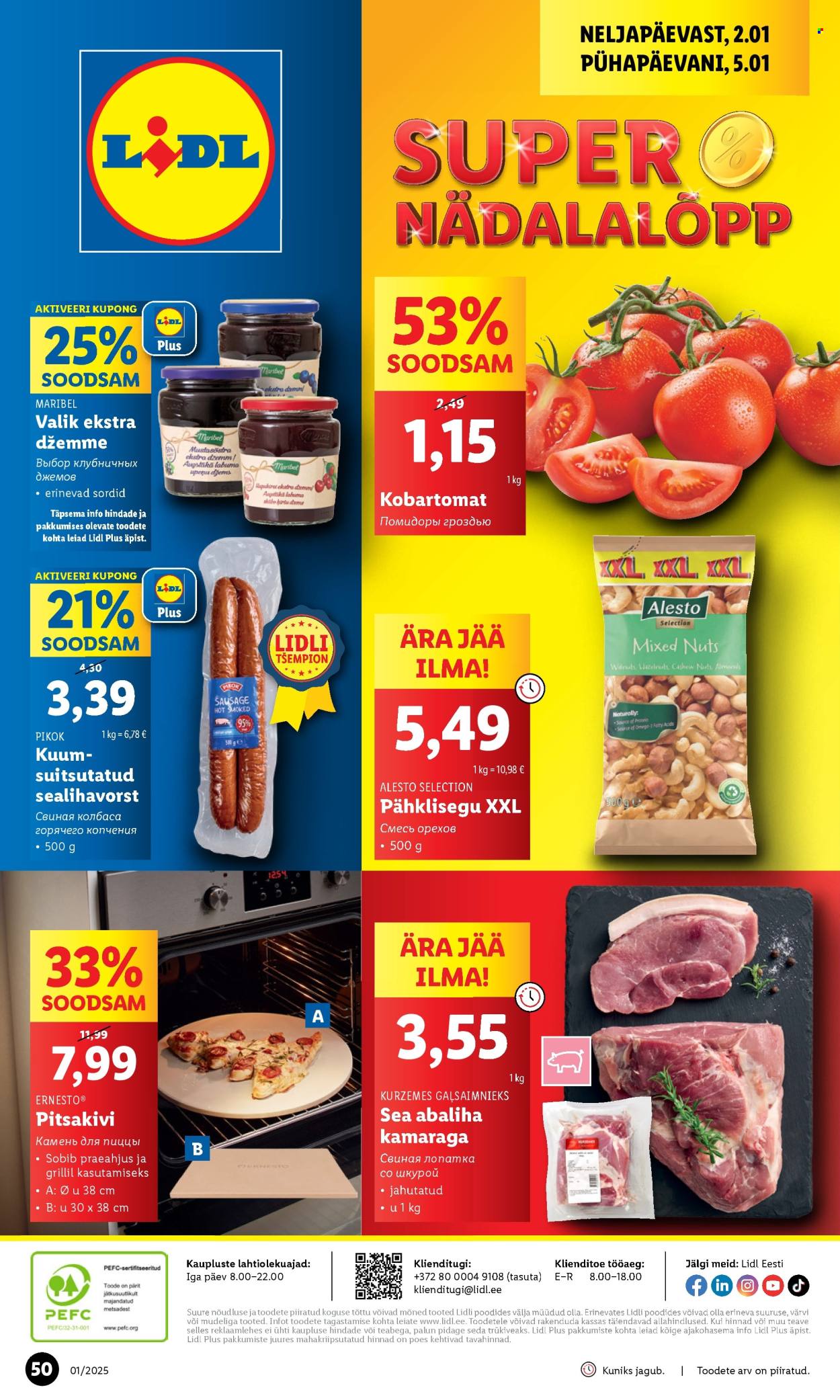 lidl - Lidl kliendileht - Kliendilehed (30.12.2024 - 5.01.2025) - page: 50