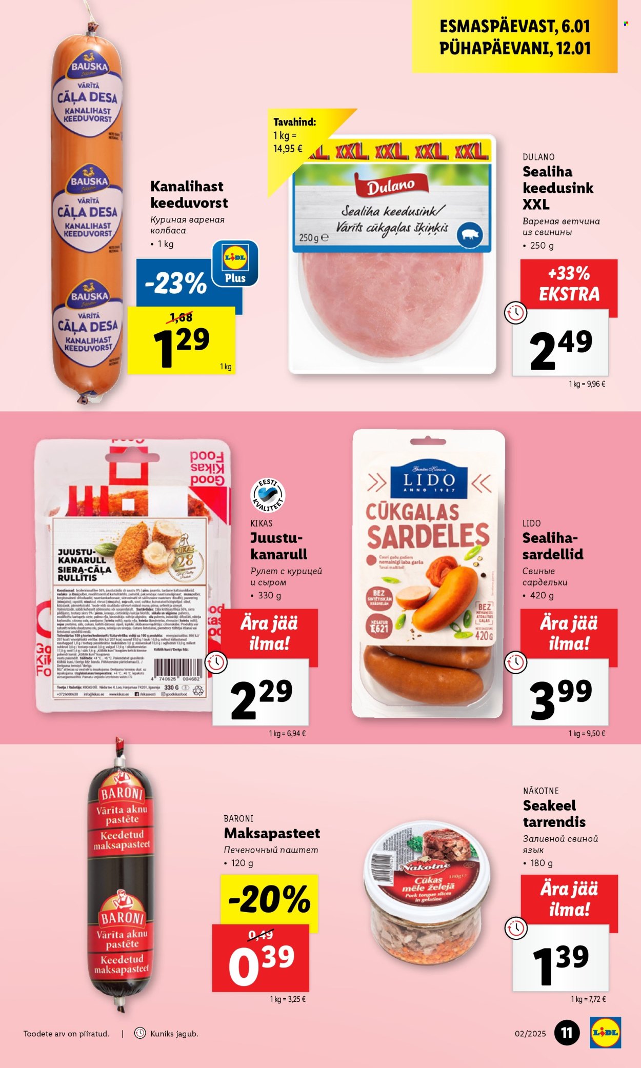 lidl - Lidl kliendileht - Kliendilehed (6.01 - 12.01.2025) - page: 11