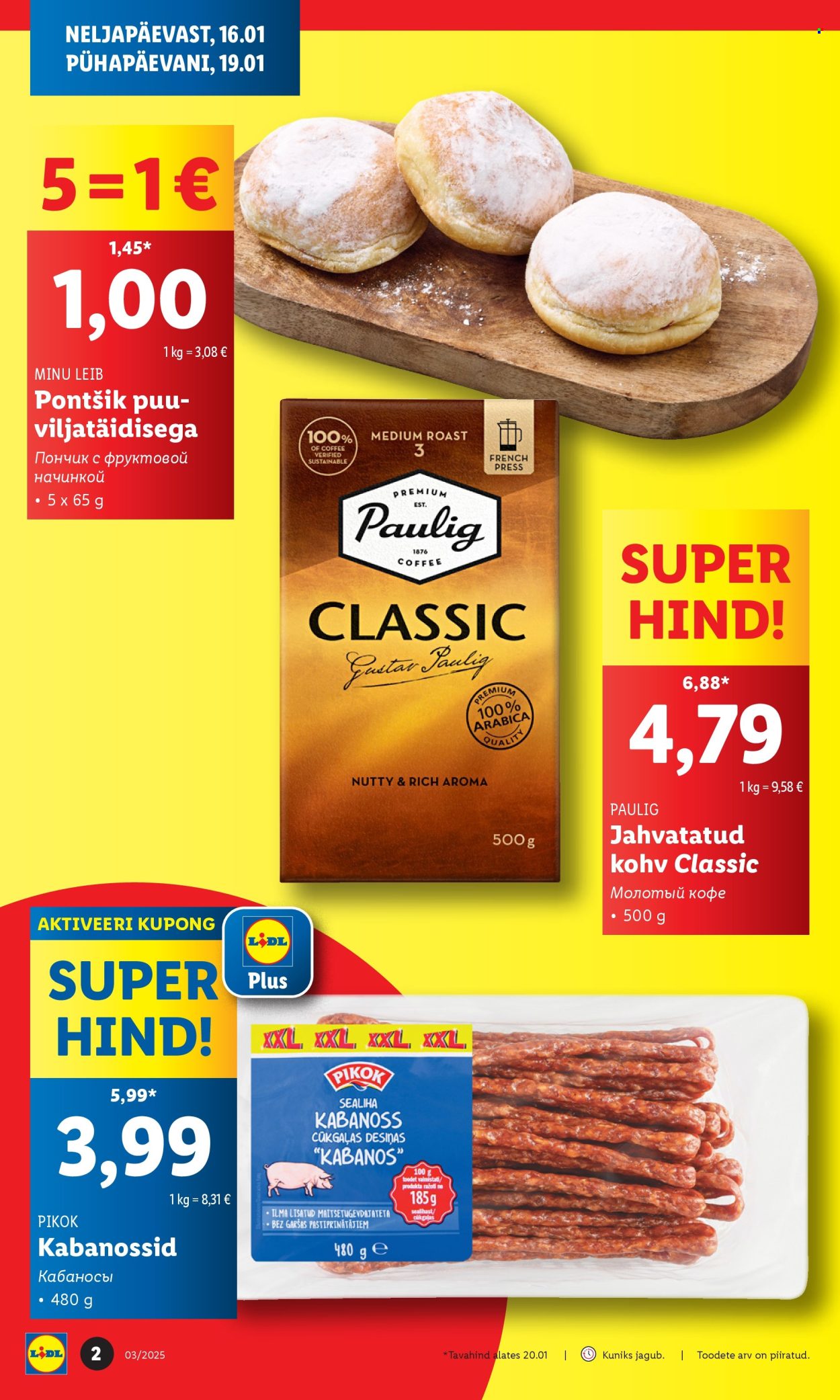 lidl - Lidl kliendileht - Tallinn,Mustamäe tee (16.01 - 19.01.2025) - page: 2