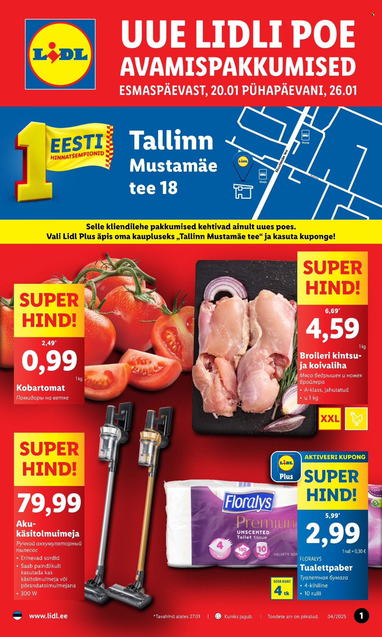 lidl - Lidl kliendileht - Tallinn,Mustamäe tee (20.01 - 26.01.2025)