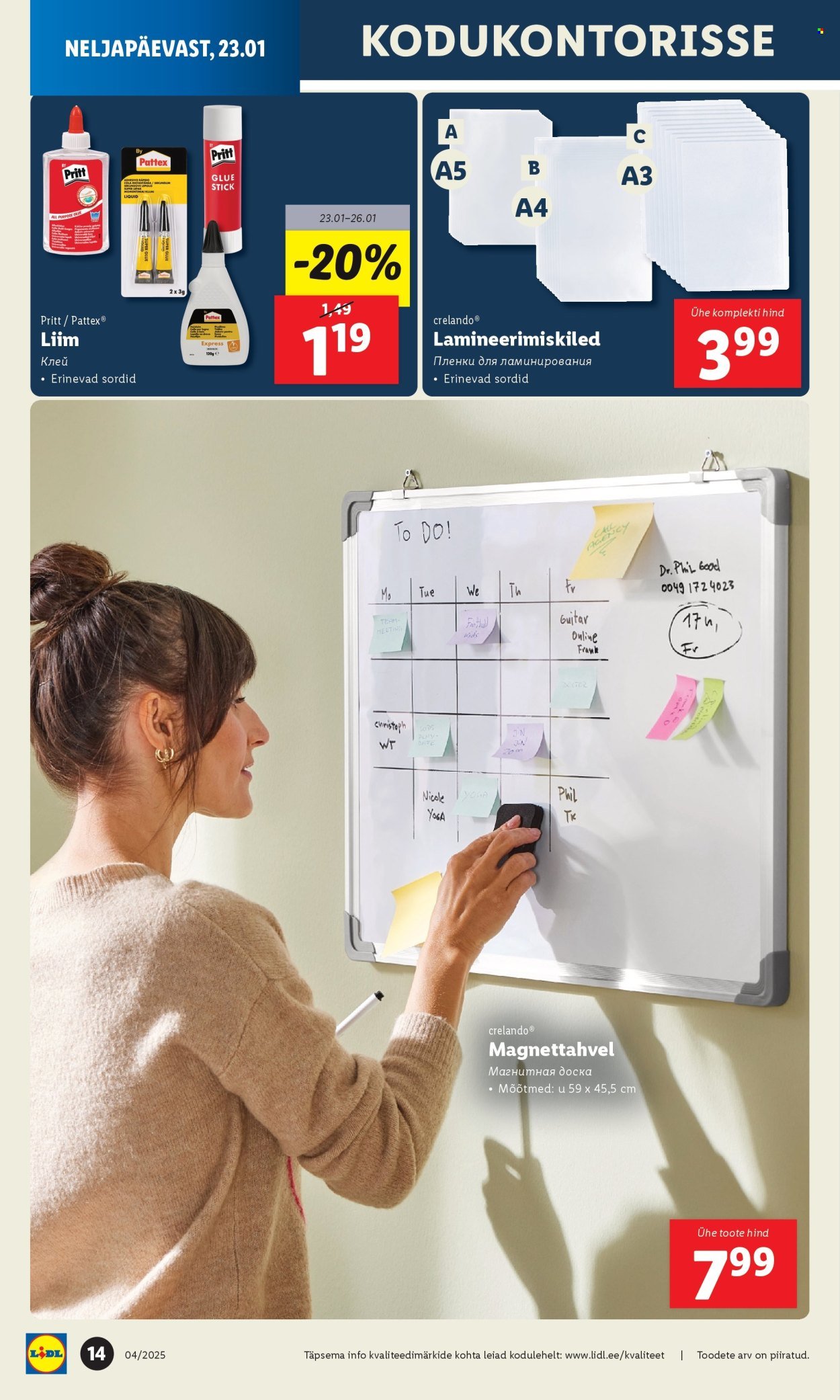 lidl - Lidl kliendileht - Tööstuskaupade pakkumised (20.01 - 26.01.2025) - page: 14