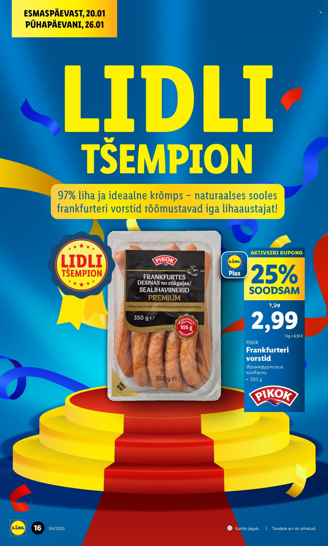 lidl - Lidl kliendileht - Kliendilehed (20.01 - 26.01.2025) - page: 16