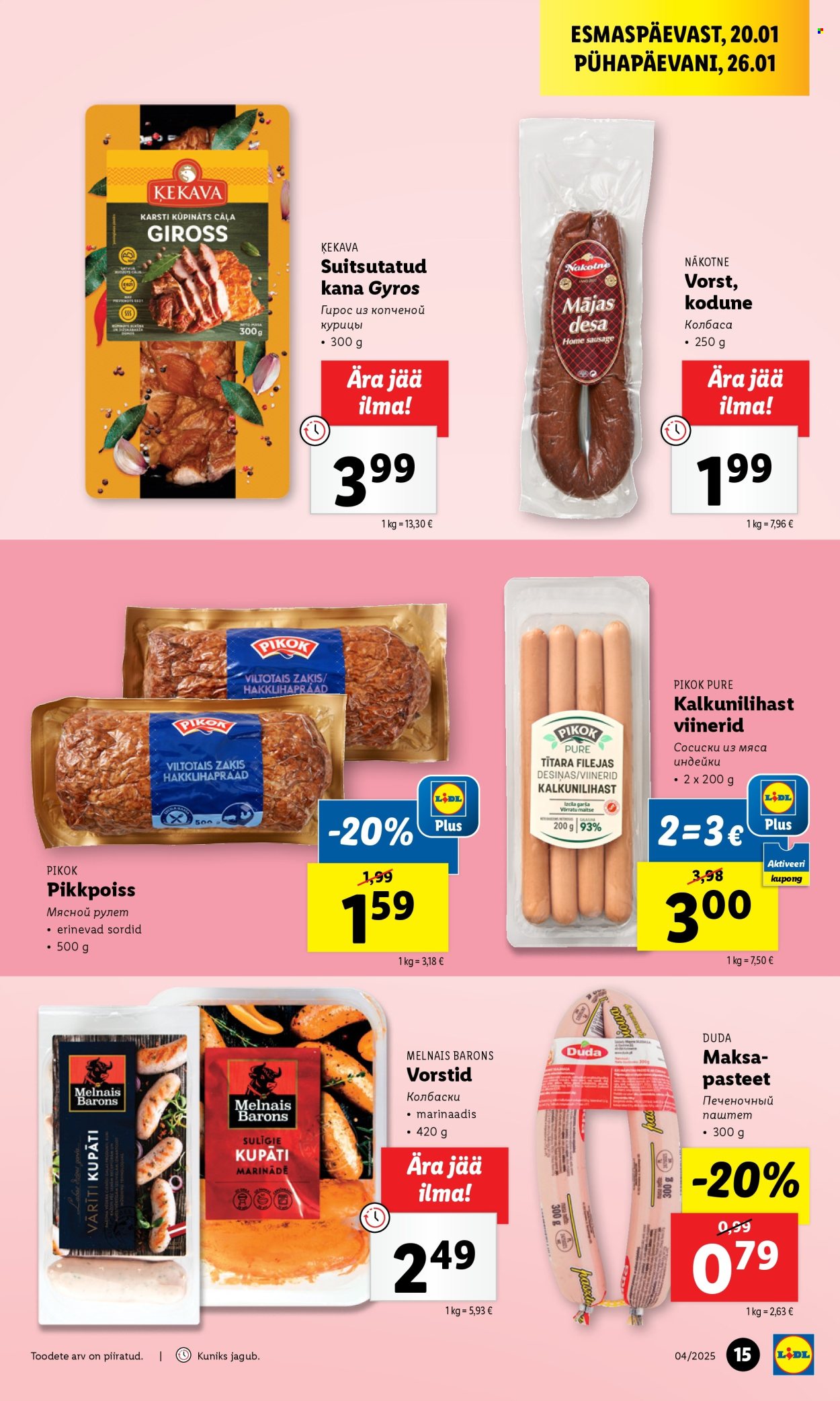 lidl - Lidl kliendileht - Kliendilehed (20.01 - 26.01.2025) - page: 15