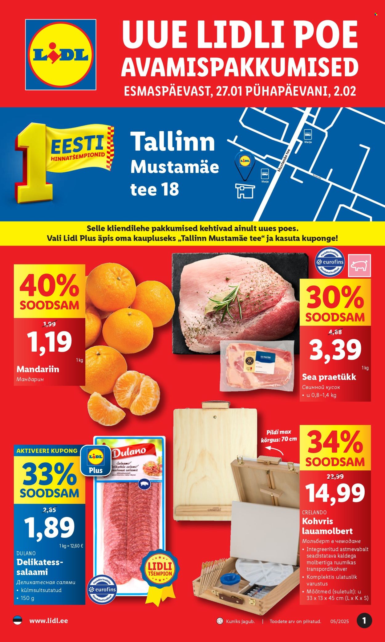 lidl - Lidl kliendileht - Tallinn,Mustamäe tee (27.01 - 2.02.2025)