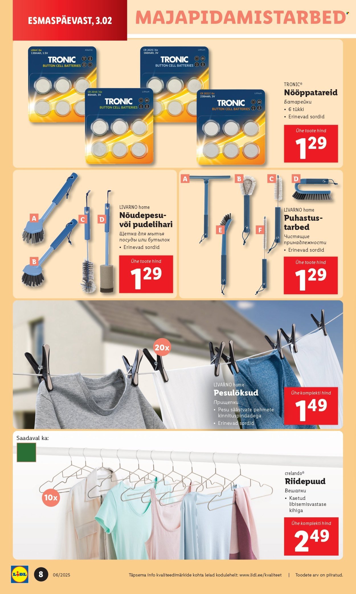 lidl - Lidl kliendileht - Tööstuskaupade pakkumised (3.02 - 9.02.2025) - page: 8