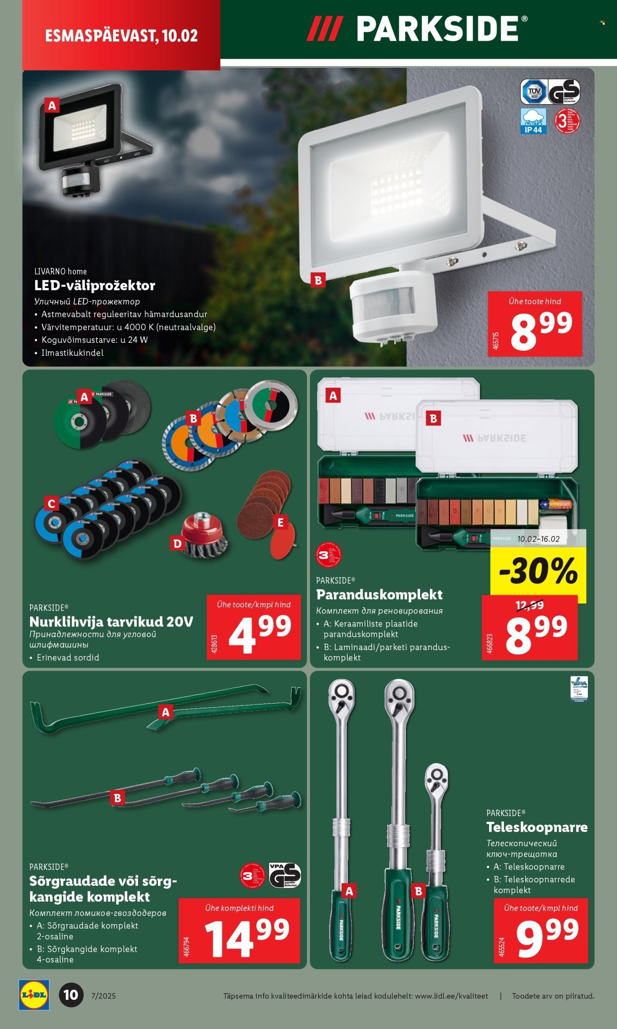 lidl - Lidl kliendileht - Tööstuskaupade pakkumised (10.02 - 16.02.2025) - page: 10