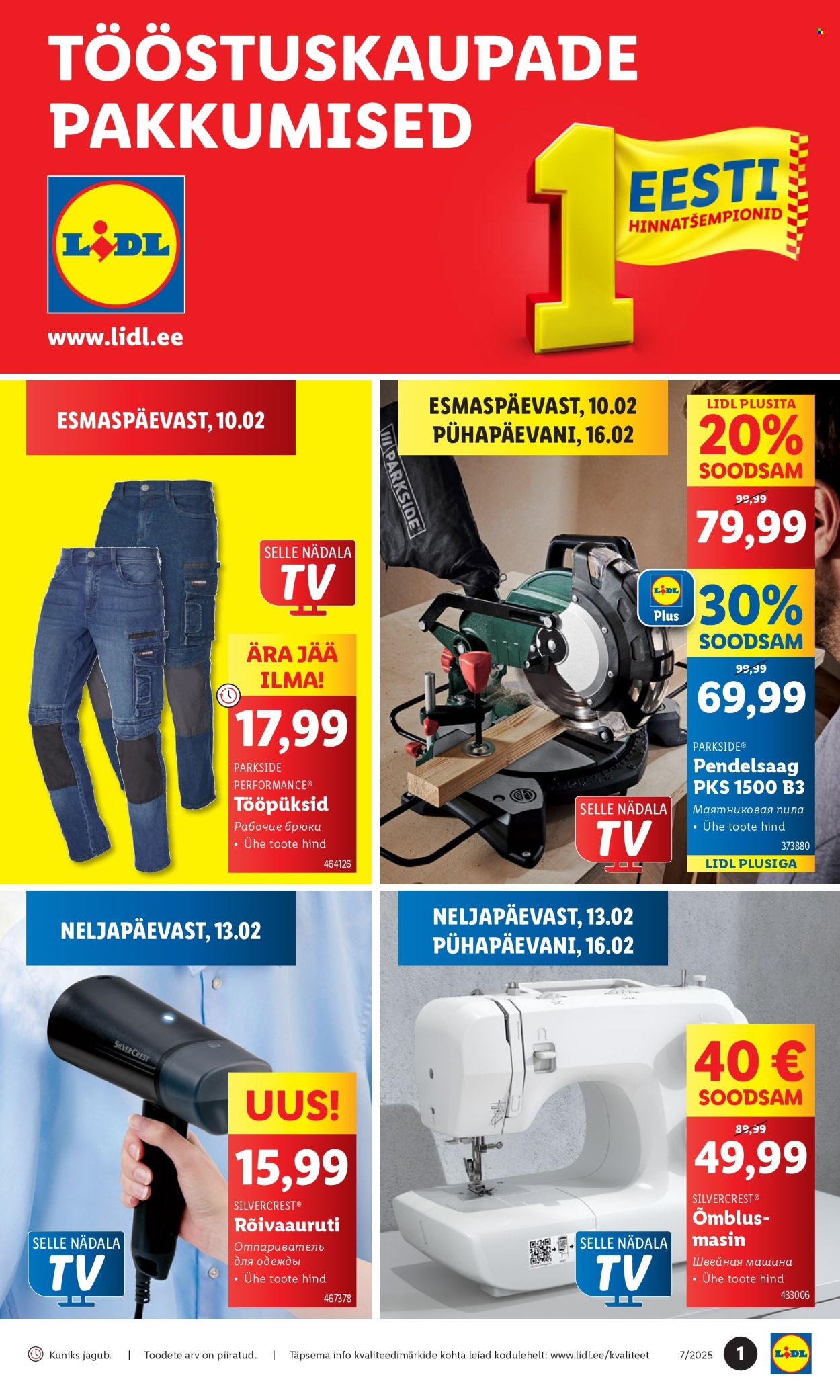 lidl - Lidl kliendileht - Tööstuskaupade pakkumised (10.02 - 16.02.2025)