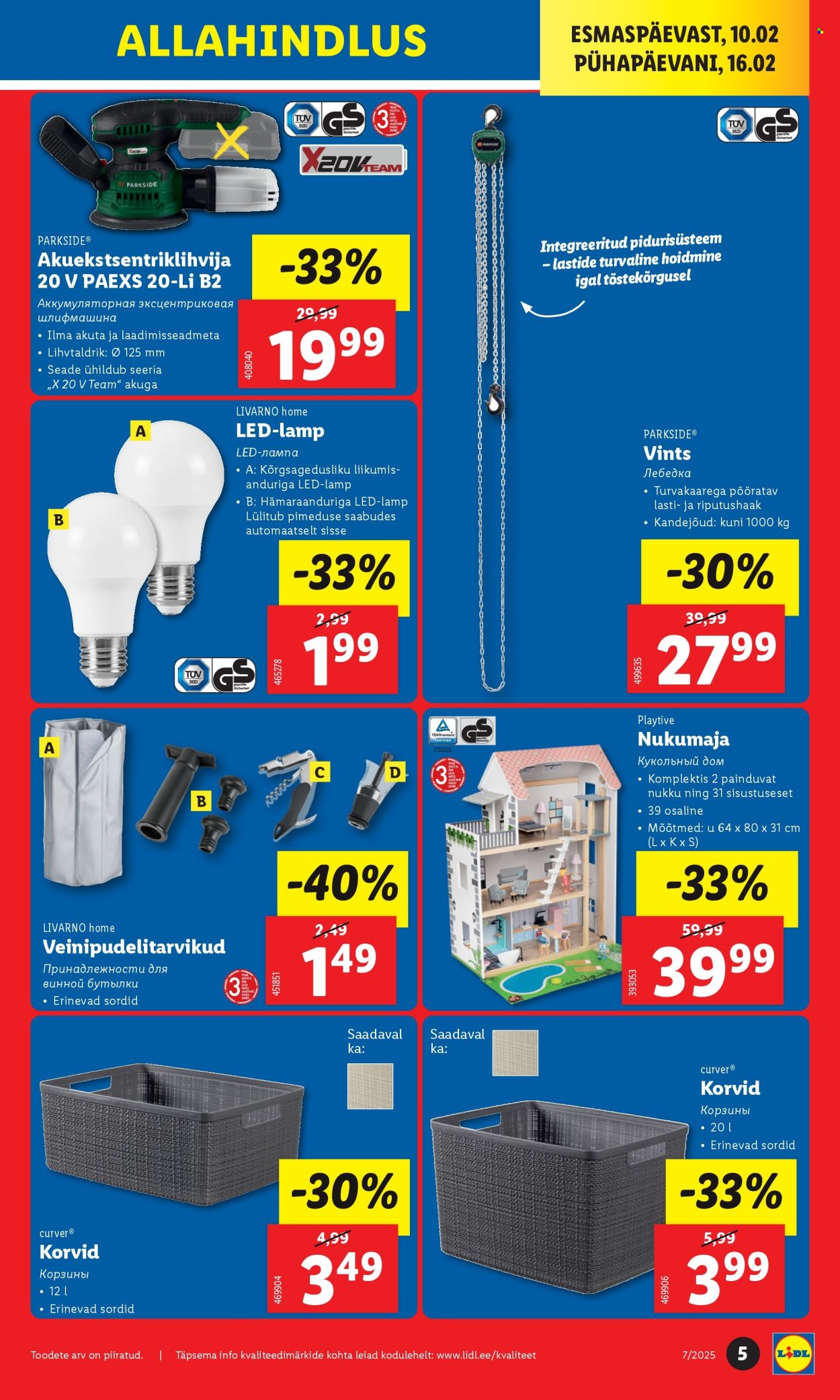 lidl - Lidl kliendileht - Tööstuskaupade pakkumised (10.02 - 16.02.2025) - page: 5