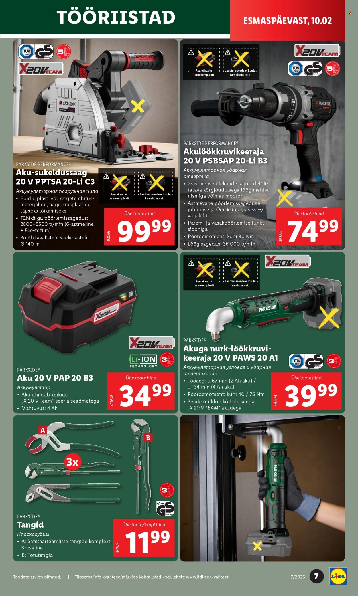 lidl - Lidl kliendileht - Tööstuskaupade pakkumised (10.02 - 16.02.2025) - page: 7