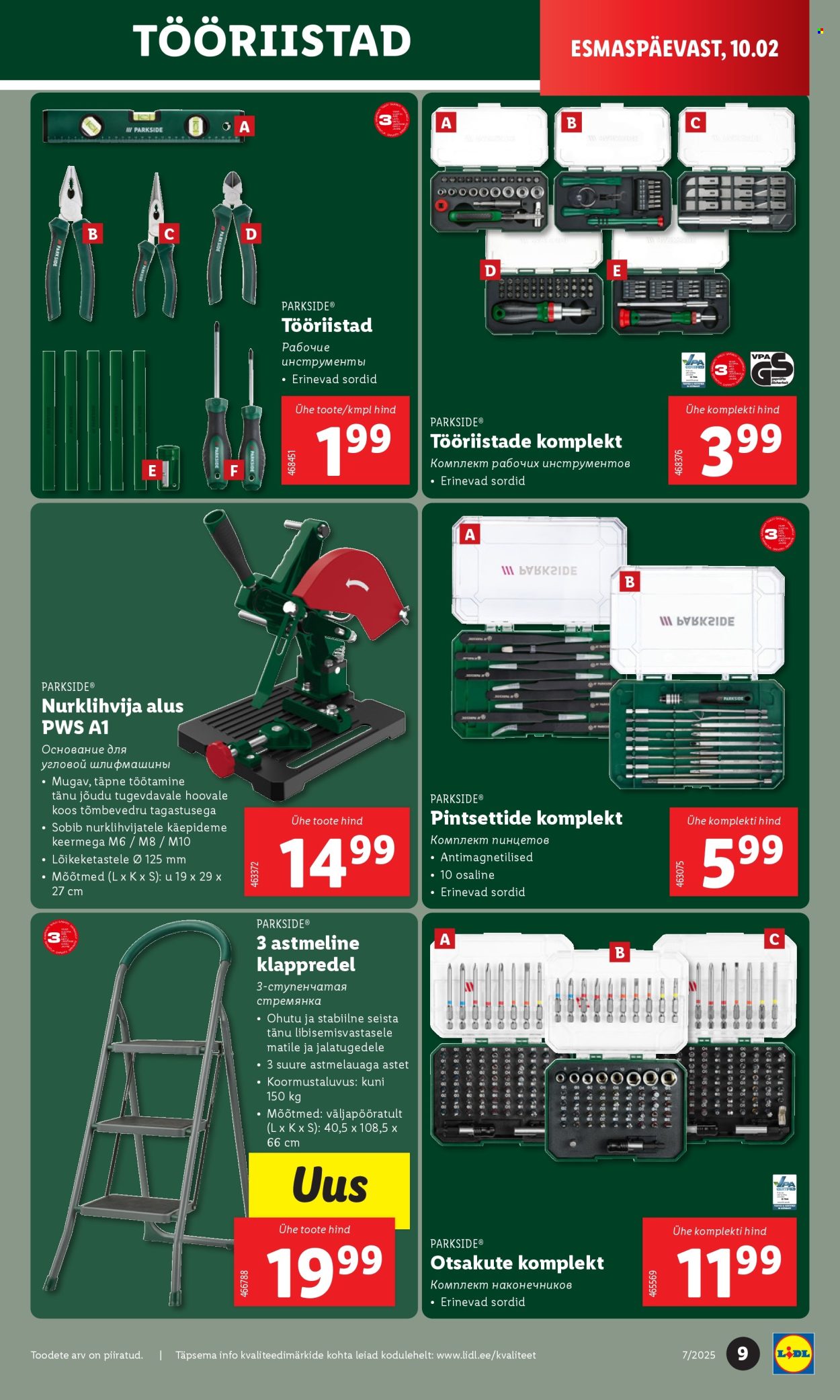 lidl - Lidl kliendileht - Tööstuskaupade pakkumised (10.02 - 16.02.2025) - page: 9