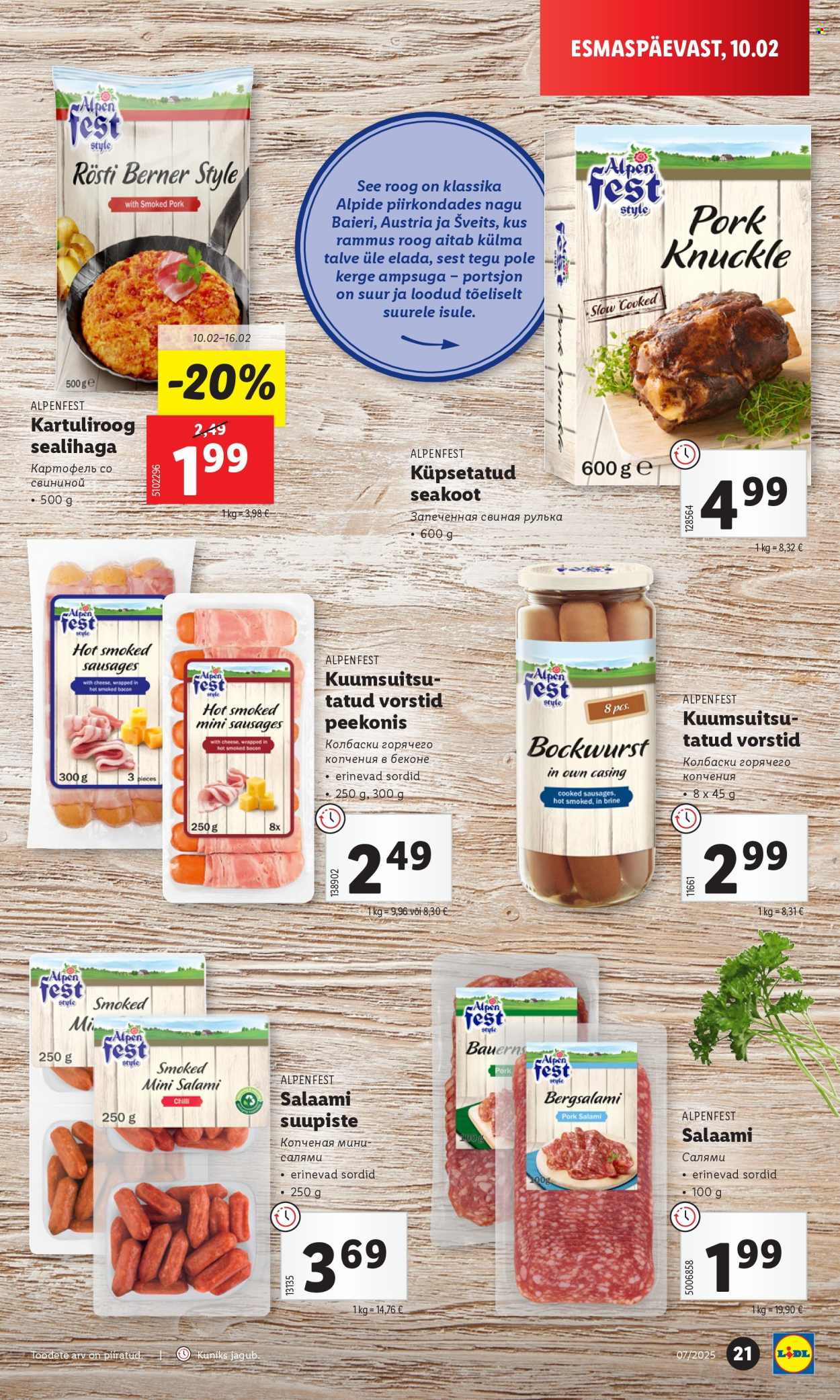 lidl - Lidl kliendileht - Kliendileht (10.02 - 16.02.2025) - page: 21