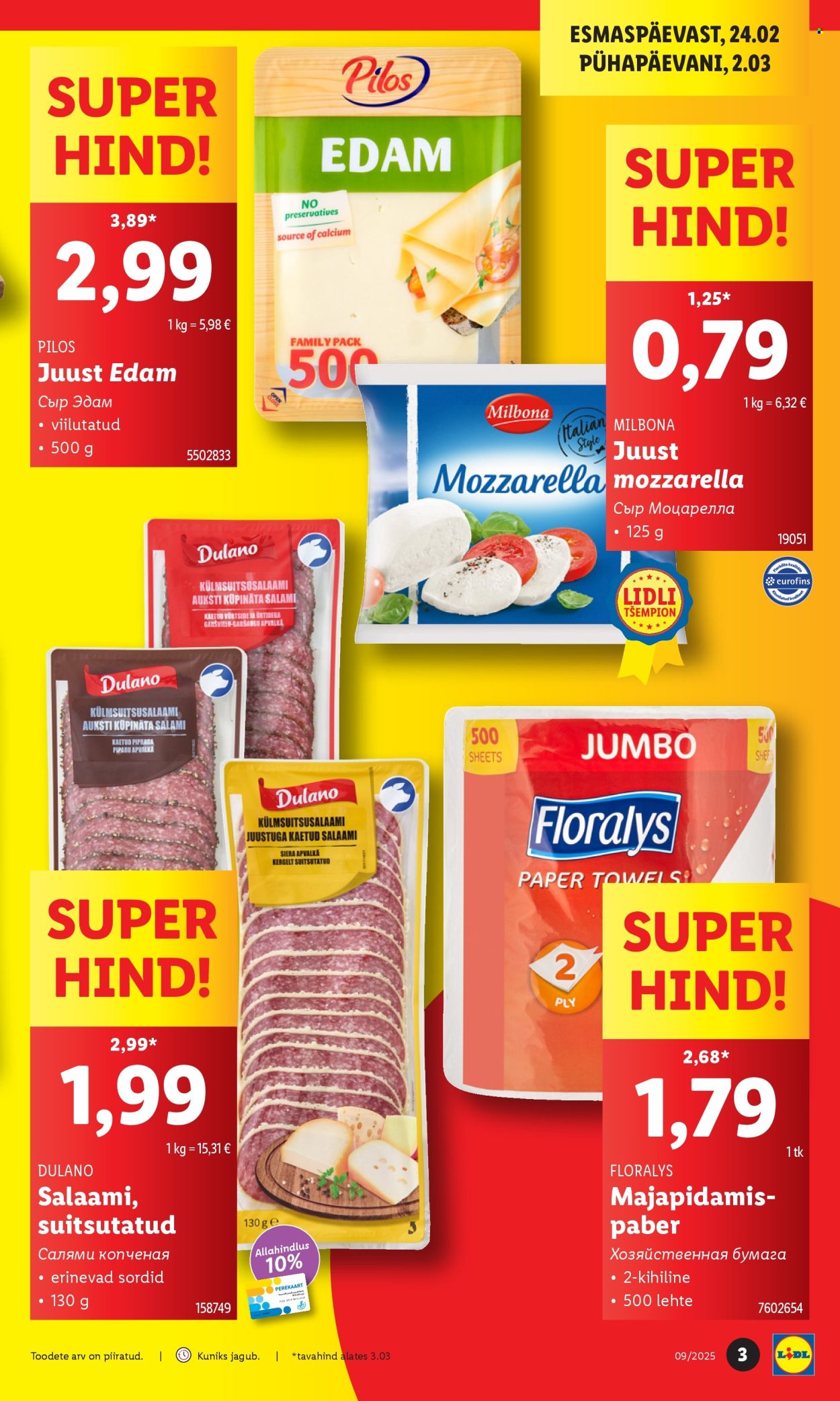 lidl - Lidl kliendileht - Tartu, Kesklinn (24.02 - 2.03.2025) - page: 3