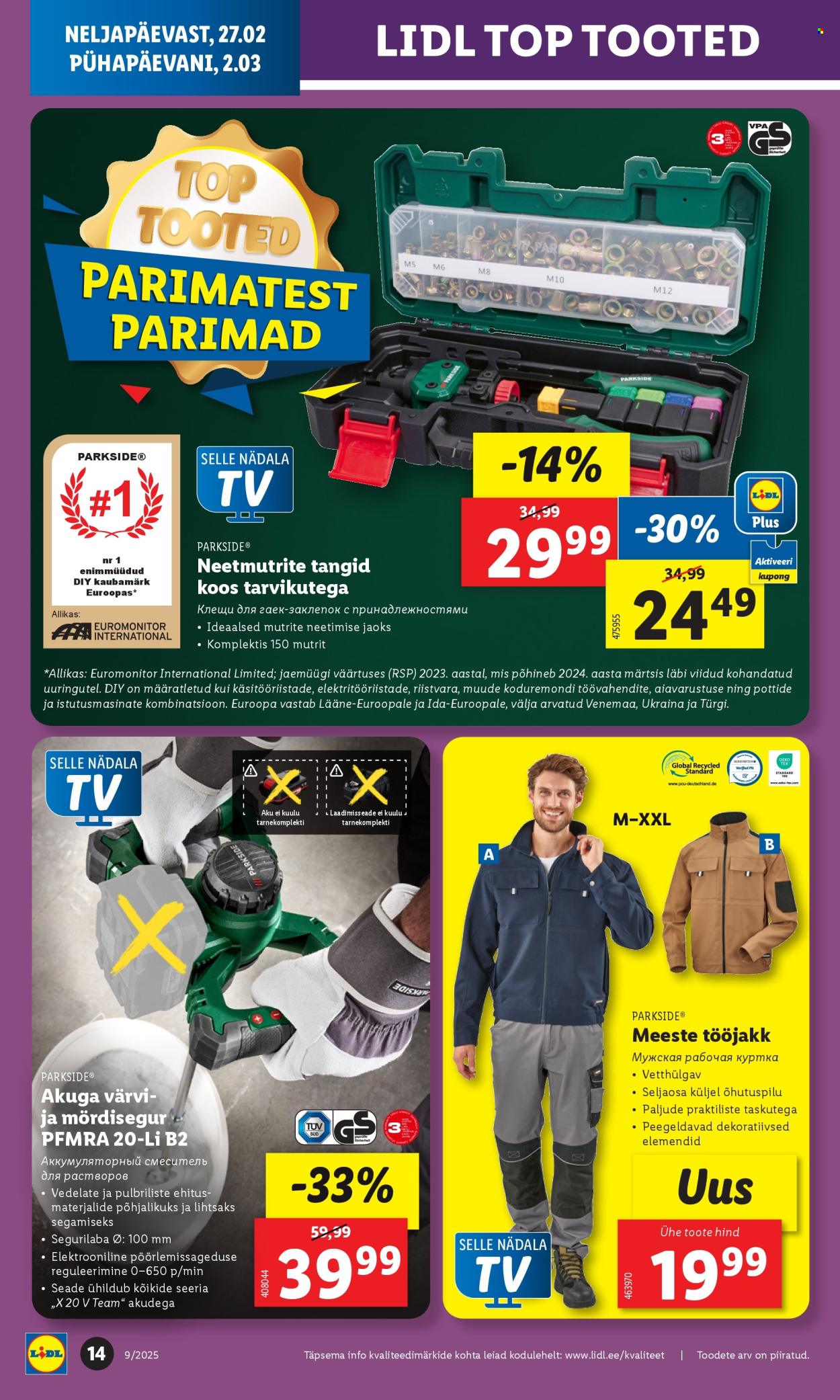 lidl - Lidl kliendileht - Tööstuskaupade pakkumised (24.02 - 2.03.2025) - page: 14