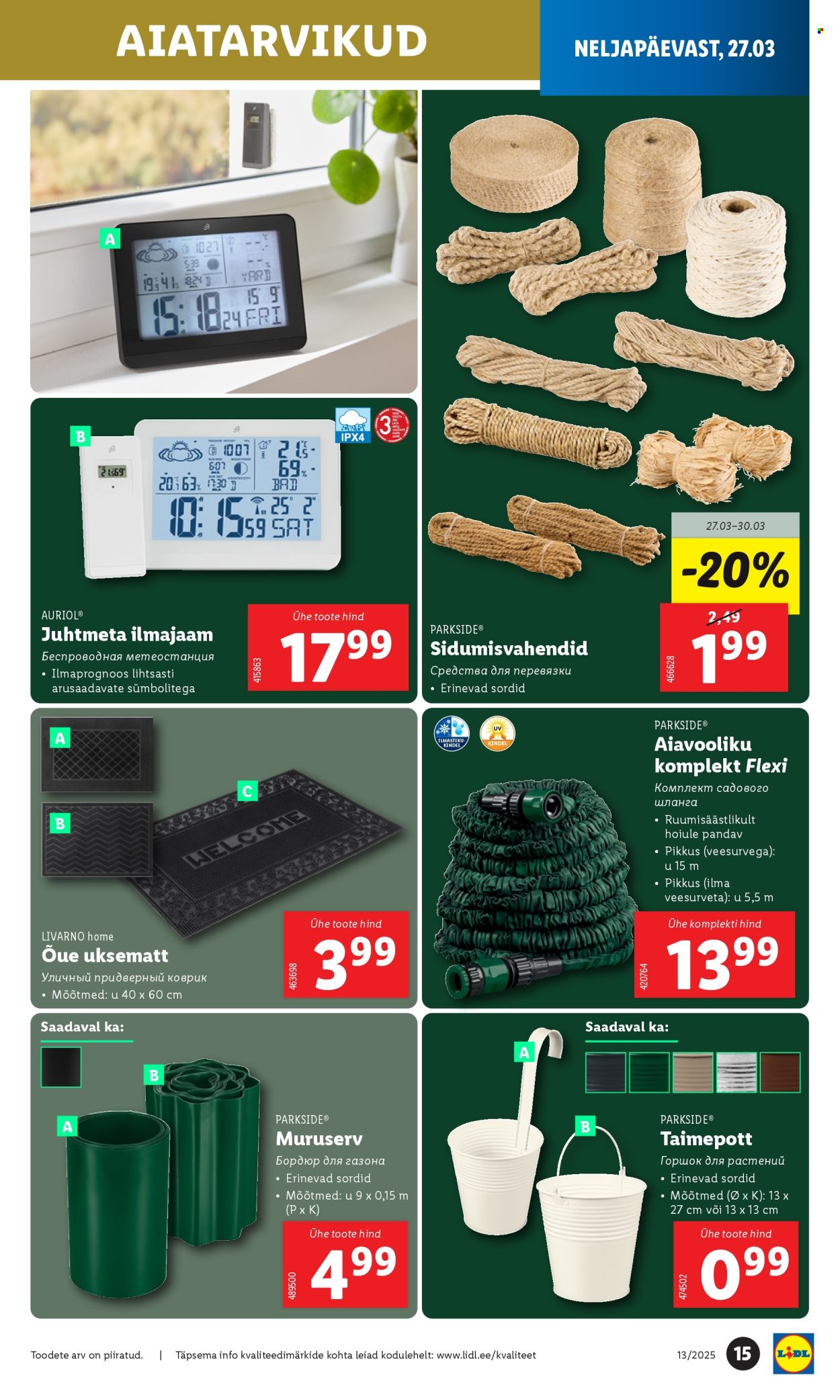 lidl - Lidl kliendileht - Tööstuskaupade pakkumised (24.03 - 30.03.2025) - page: 15