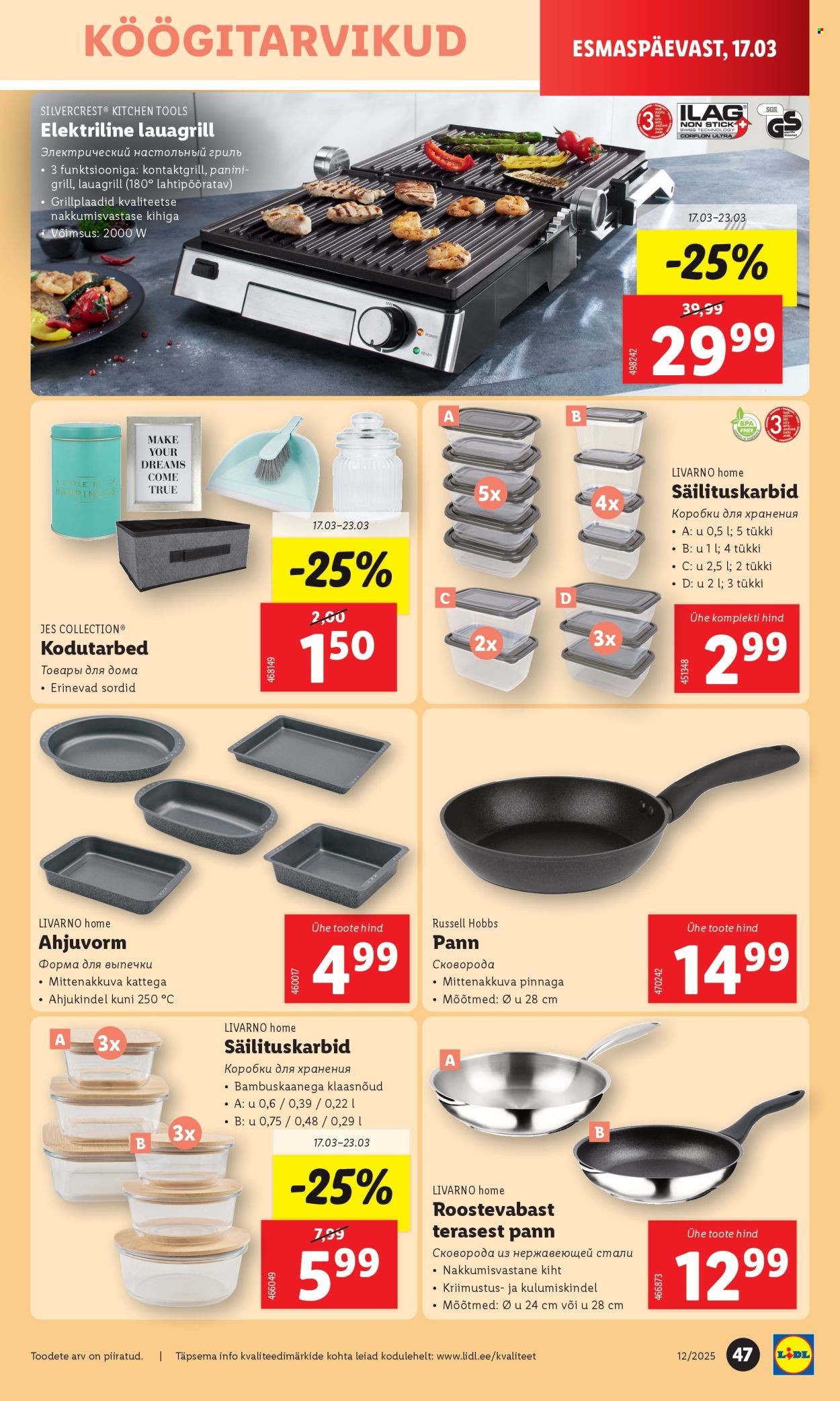 lidl - Lidl kliendileht - Nädalalõpu pakkumised (20.03 - 23.03.2025) - page: 47