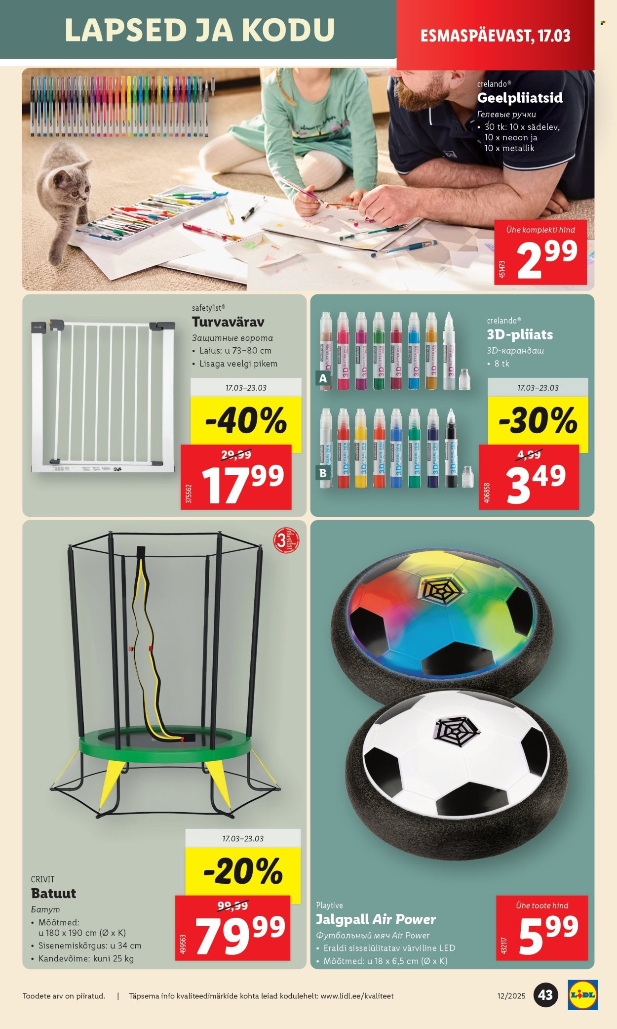 lidl - Lidl kliendileht - Nädalalõpu pakkumised (20.03 - 23.03.2025) - page: 43