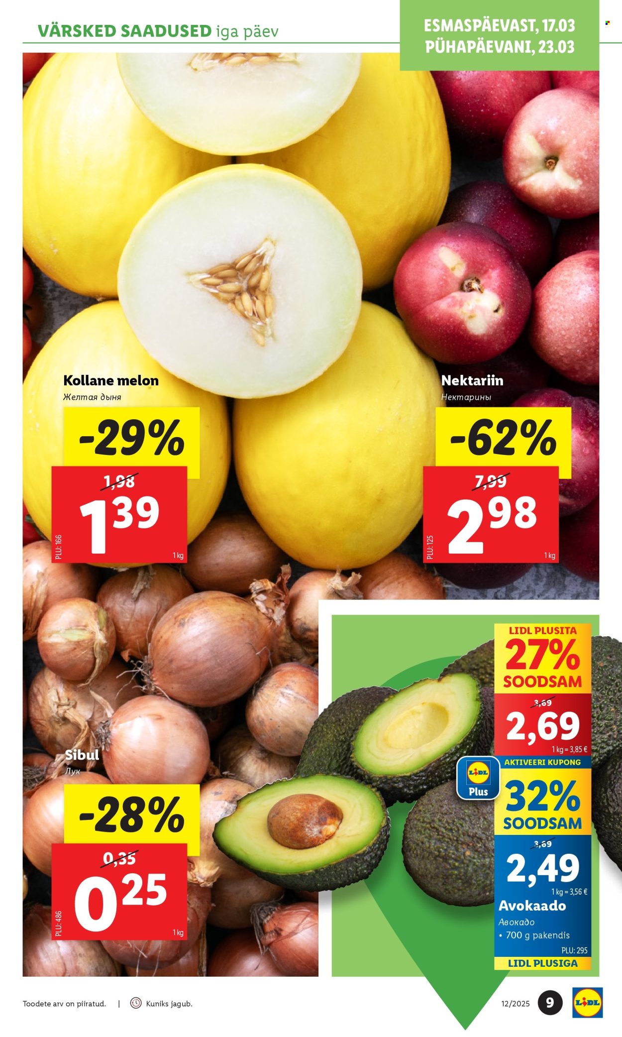 lidl - Lidl kliendileht - Nädalalõpu pakkumised (20.03 - 23.03.2025) - page: 9