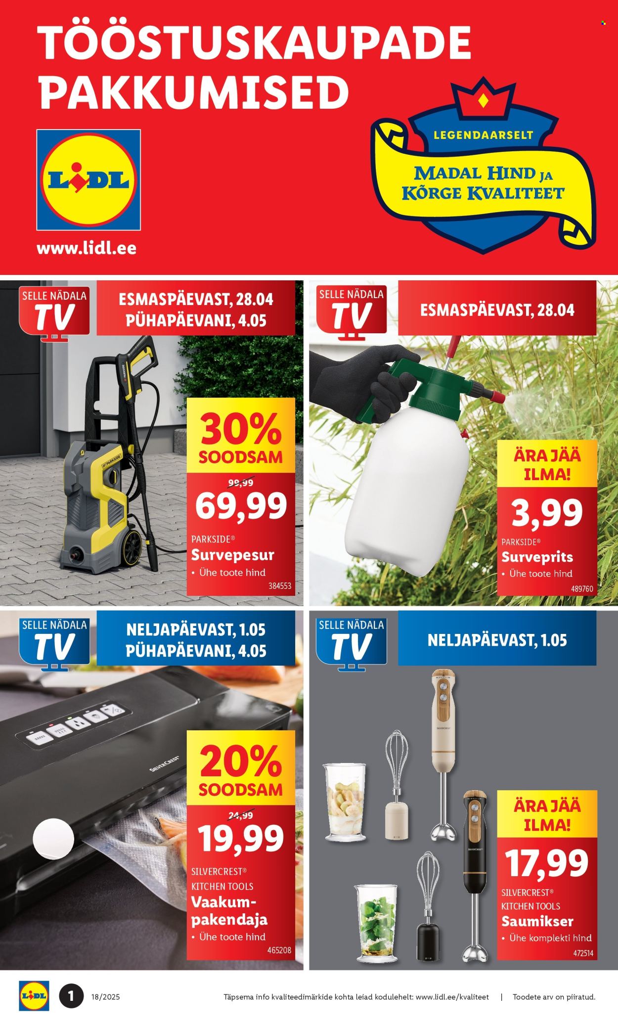 lidl - Lidl kliendileht - Tööstuskaupade pakkumised (28.04 - 4.05.2025)