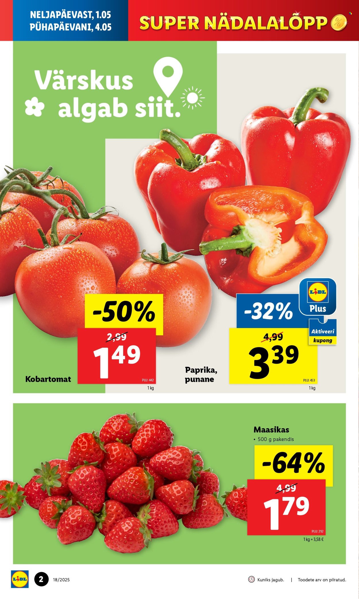 lidl - Lidl kliendileht (1.05 - 4.05.2025) - page: 2 lidl - Lidl kliendileht (1.05 - 4.05.2025) - page: 2
