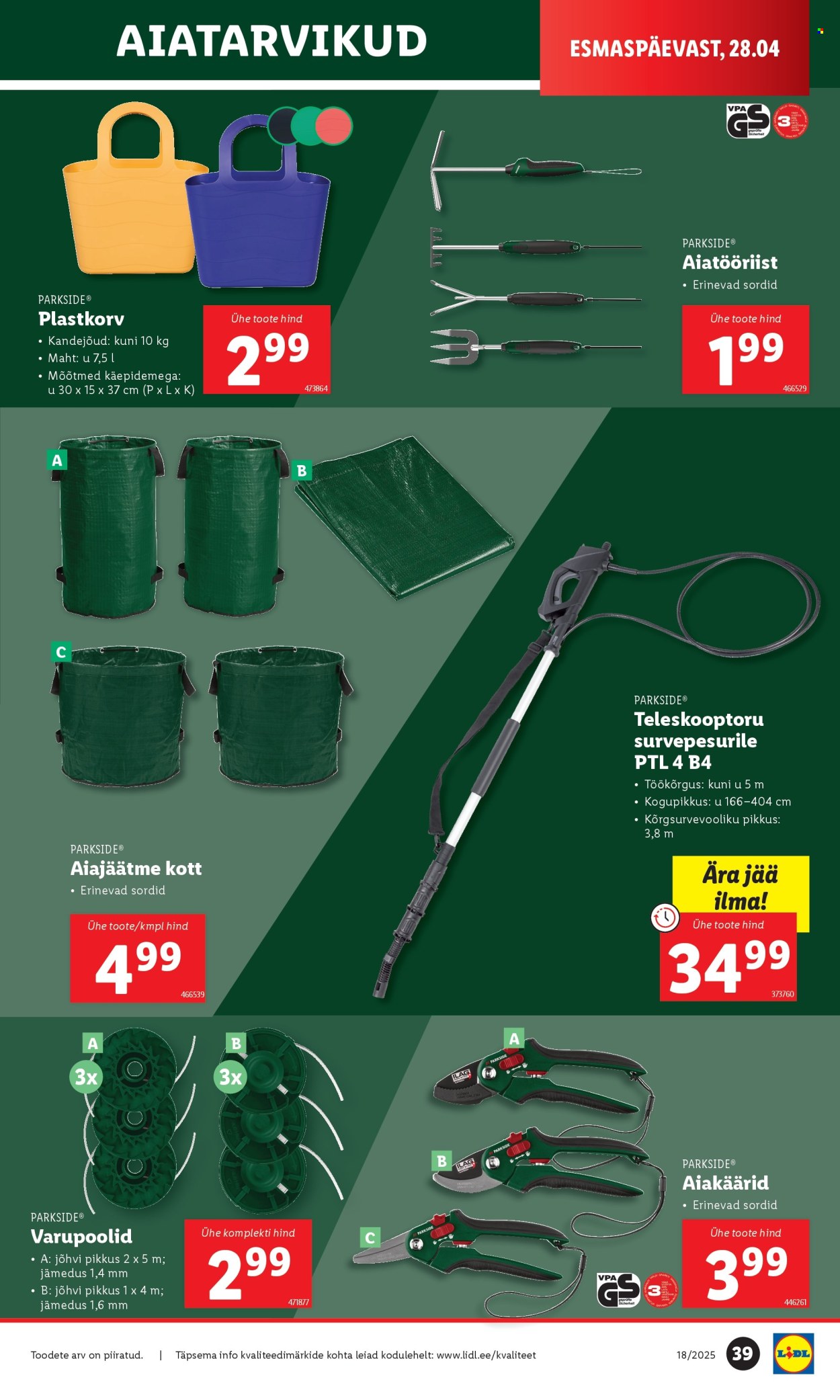 lidl - Lidl kliendileht (1.05 - 4.05.2025) - page: 39 lidl - Lidl kliendileht (1.05 - 4.05.2025) - page: 39