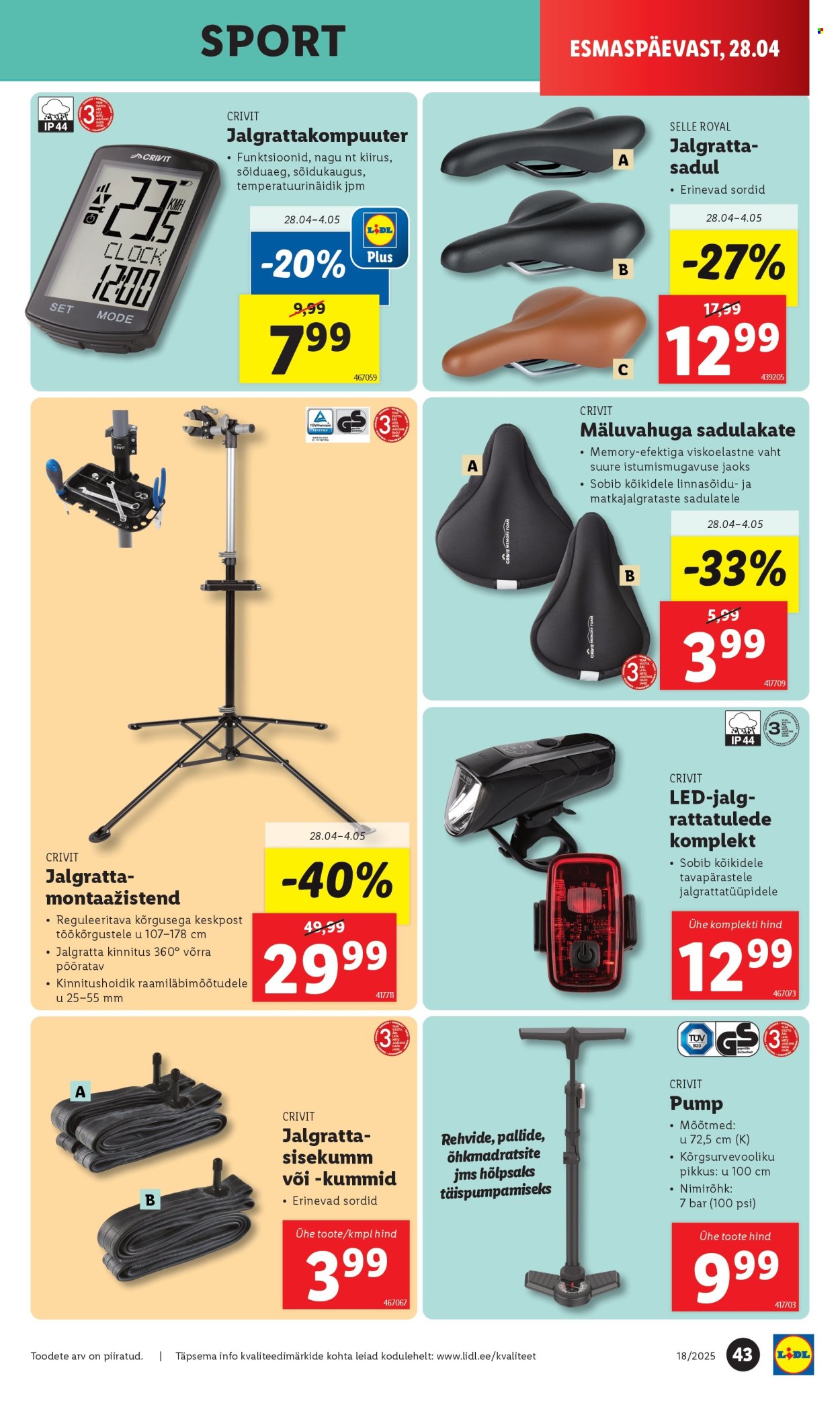 lidl - Lidl kliendileht (1.05 - 4.05.2025) - page: 43 lidl - Lidl kliendileht (1.05 - 4.05.2025) - page: 43