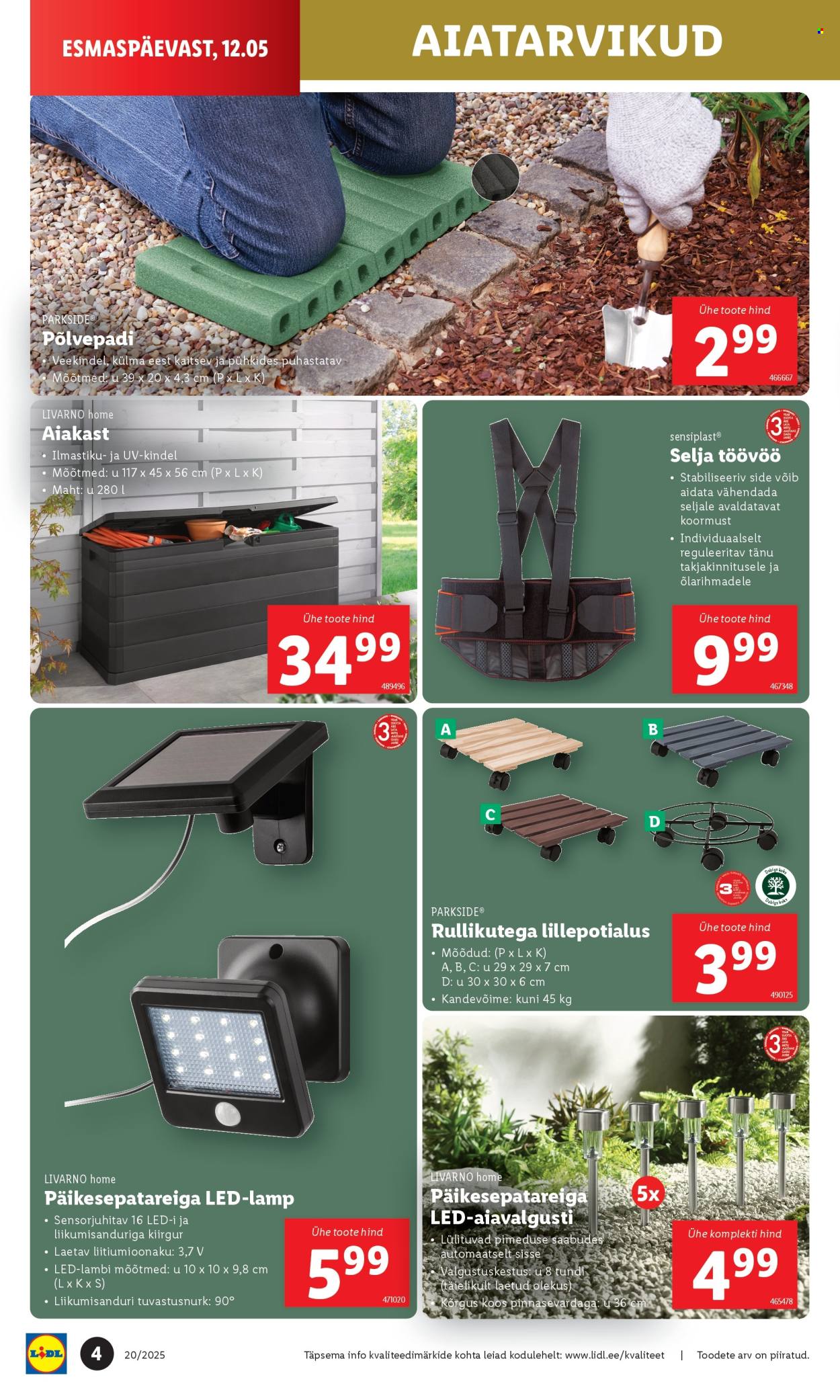 lidl - Lidl kliendileht - Tööstuskaupade pakkumised (12.05 - 18.05.2025) - page: 4