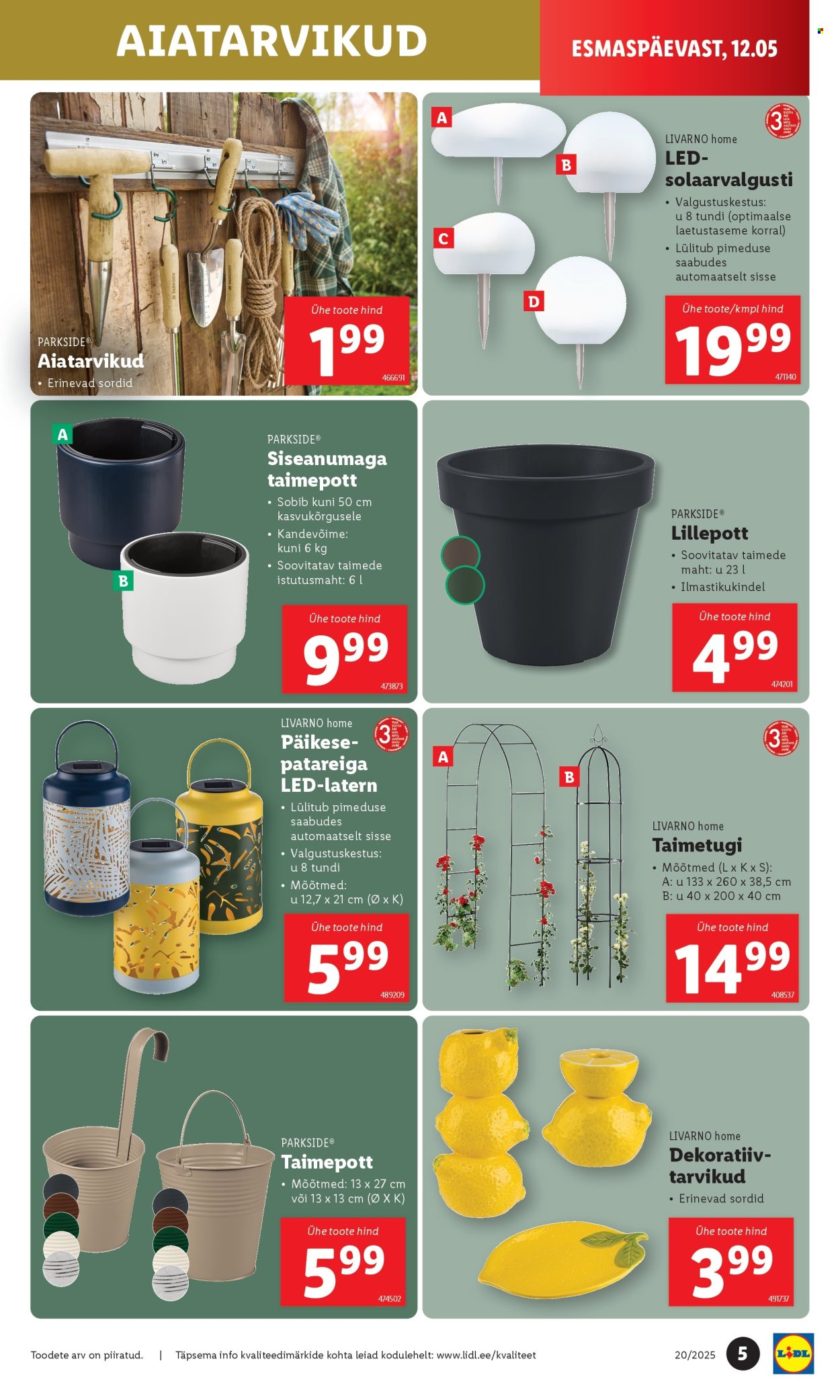 lidl - Lidl kliendileht - Tööstuskaupade pakkumised (12.05 - 18.05.2025) - page: 5