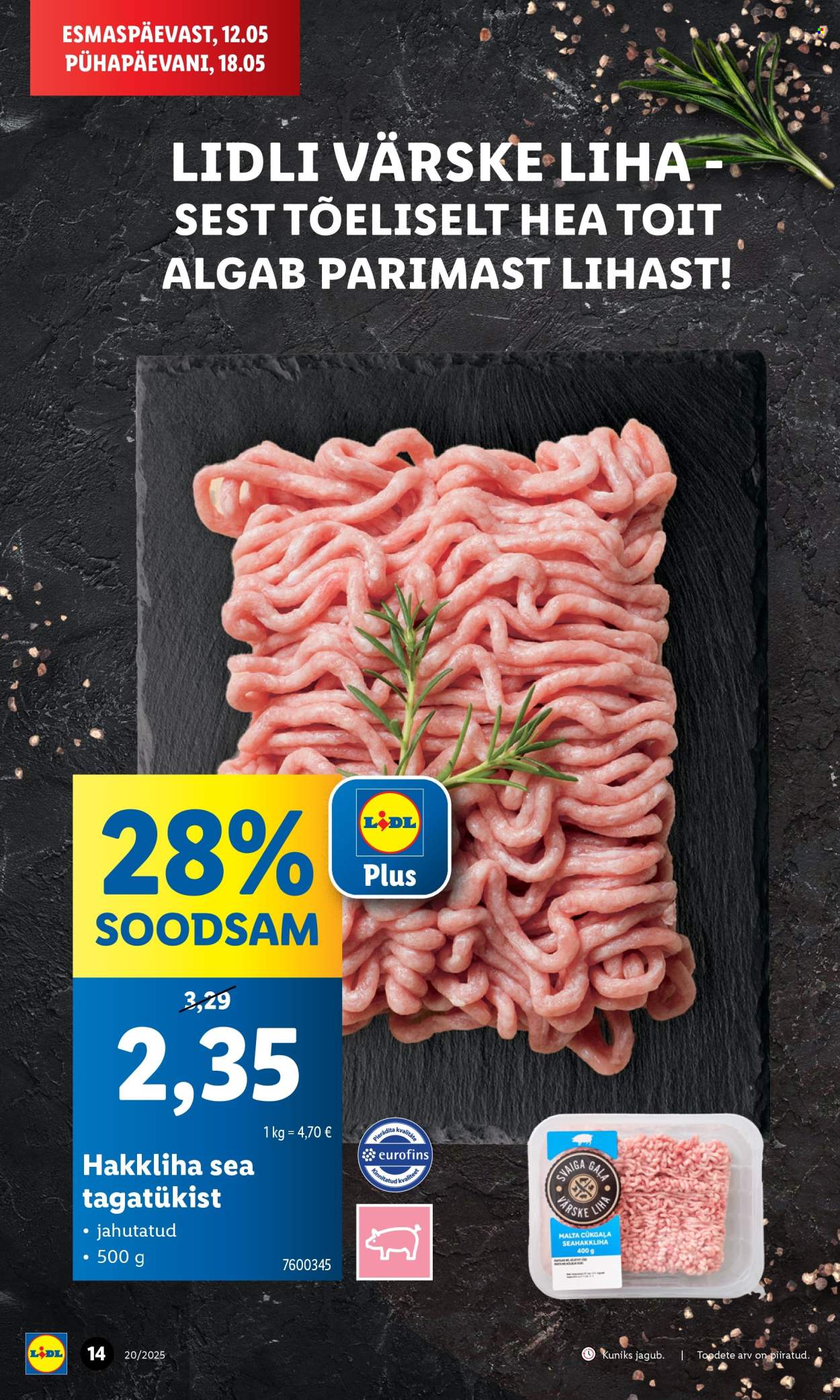 lidl - Lidl kliendileht - Nädalalõpu pakkumised (15.05 - 18.05.2025) - page: 14 lidl - Lidl kliendileht - Nädalalõpu pakkumised (15.05 - 18.05.2025) - page: 14