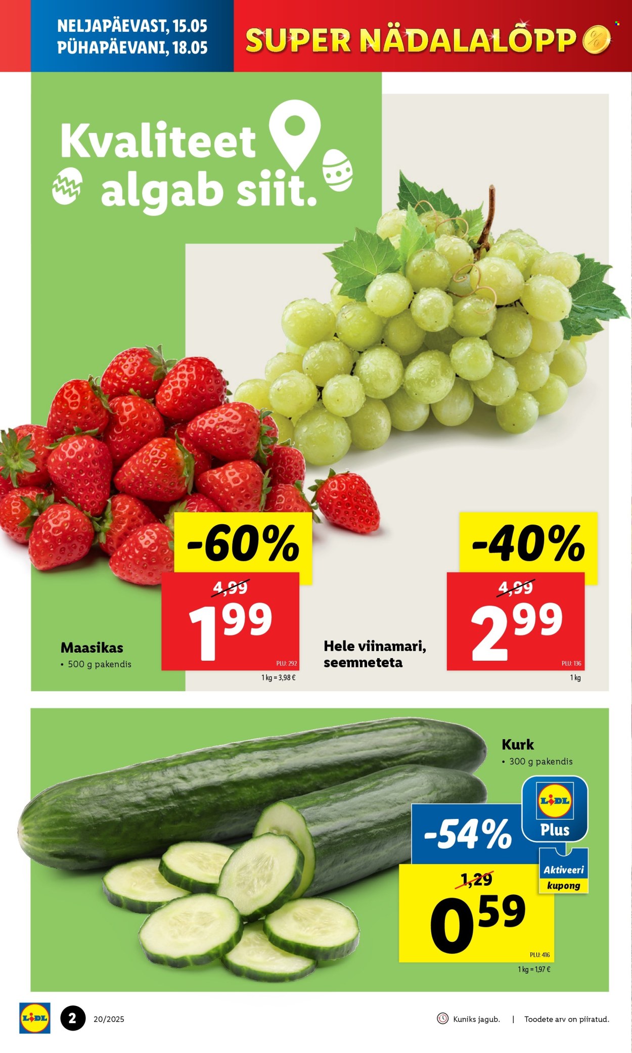 lidl - Lidl kliendileht - Nädalalõpu pakkumised (15.05 - 18.05.2025) - page: 2 lidl - Lidl kliendileht - Nädalalõpu pakkumised (15.05 - 18.05.2025) - page: 2