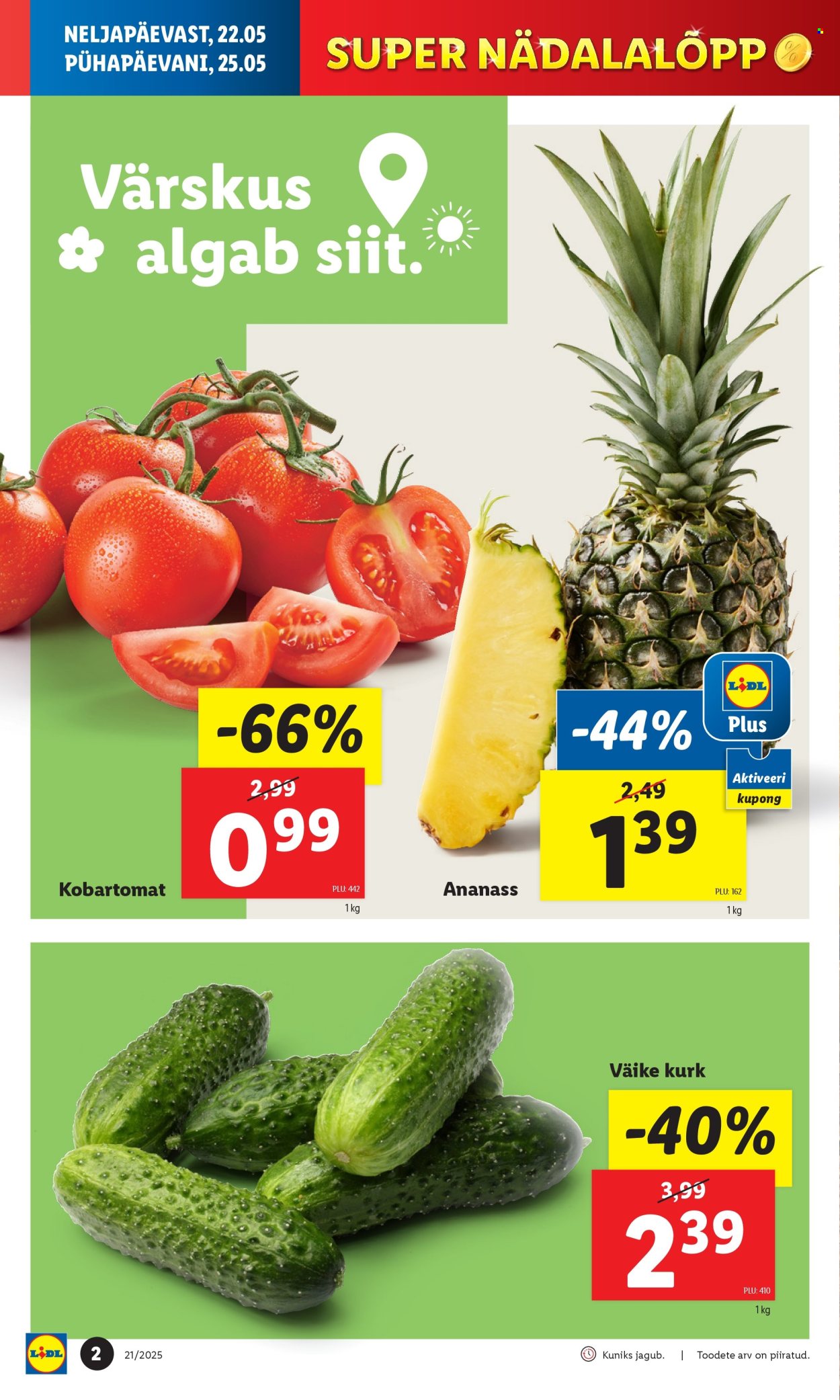 lidl - Lidl kliendileht - Nädalalõpu pakkumised (22.05 - 25.05.2025) - page: 2 lidl - Lidl kliendileht - Nädalalõpu pakkumised (22.05 - 25.05.2025) - page: 2