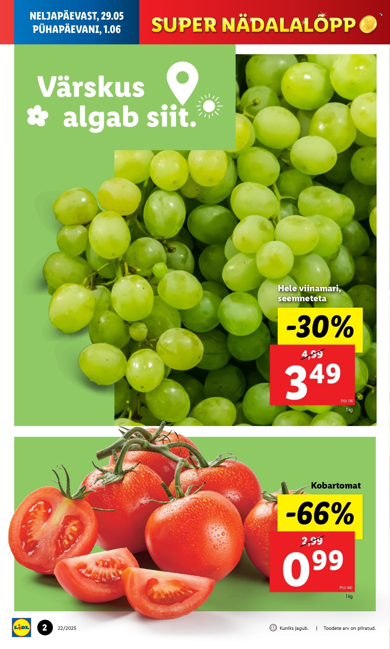 lidl - Lidl kliendileht - Nädalalõpu pakkumised (29.05 - 1.06.2025) - page: 2 lidl - Lidl kliendileht - Nädalalõpu pakkumised (29.05 - 1.06.2025) - page: 2