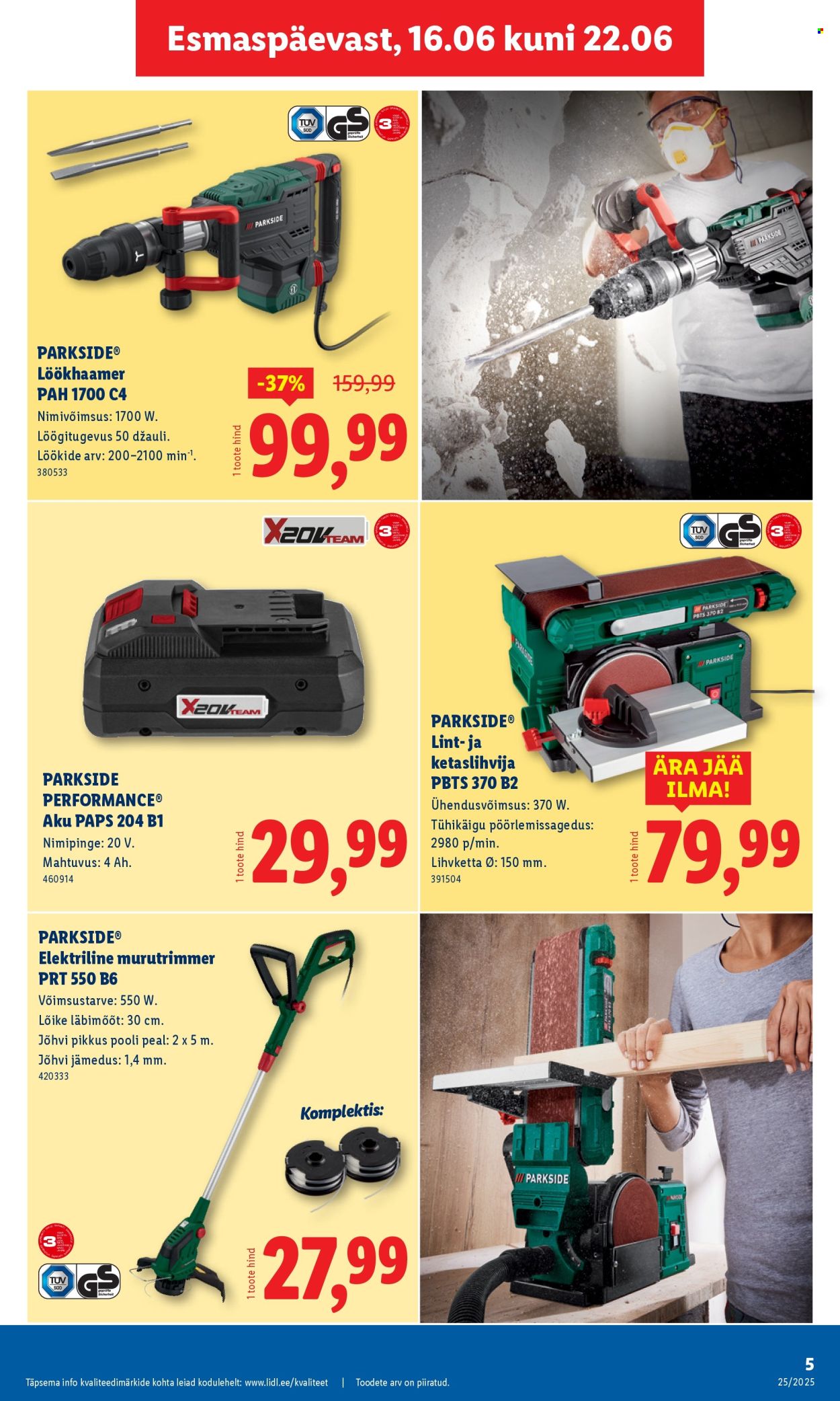 lidl - Lidl kliendileht - Tööstuskaupade pakkumised (16.06 - 22.06.2025) - page: 5