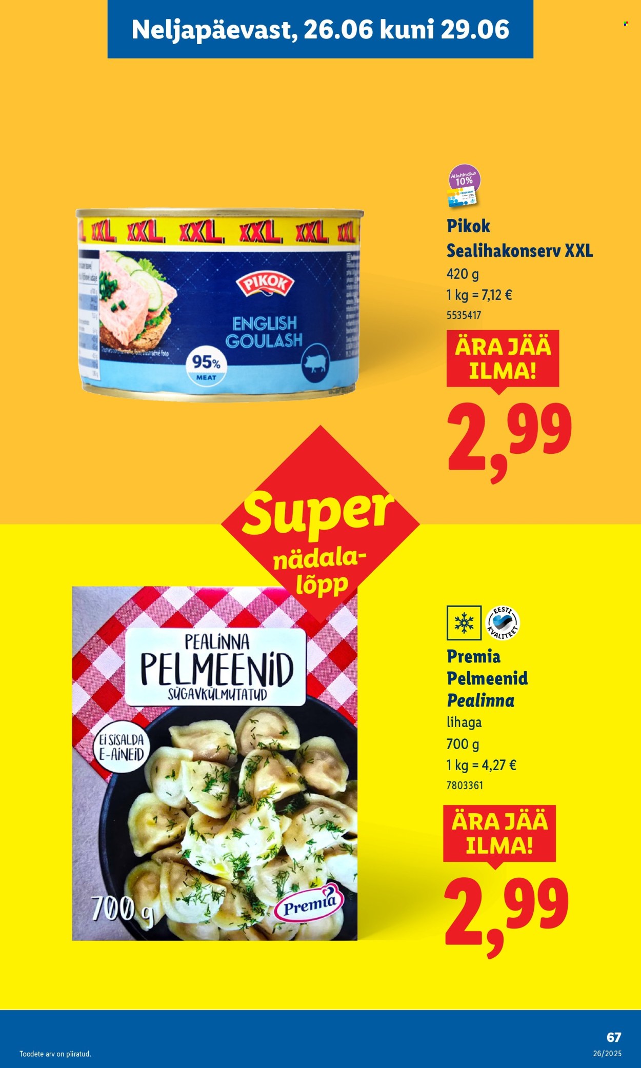 lidl - Lidl kliendileht - Kliendileht (23.06 - 29.06.2025) - page: 67 lidl - Lidl kliendileht - Kliendileht (23.06 - 29.06.2025) - page: 67
