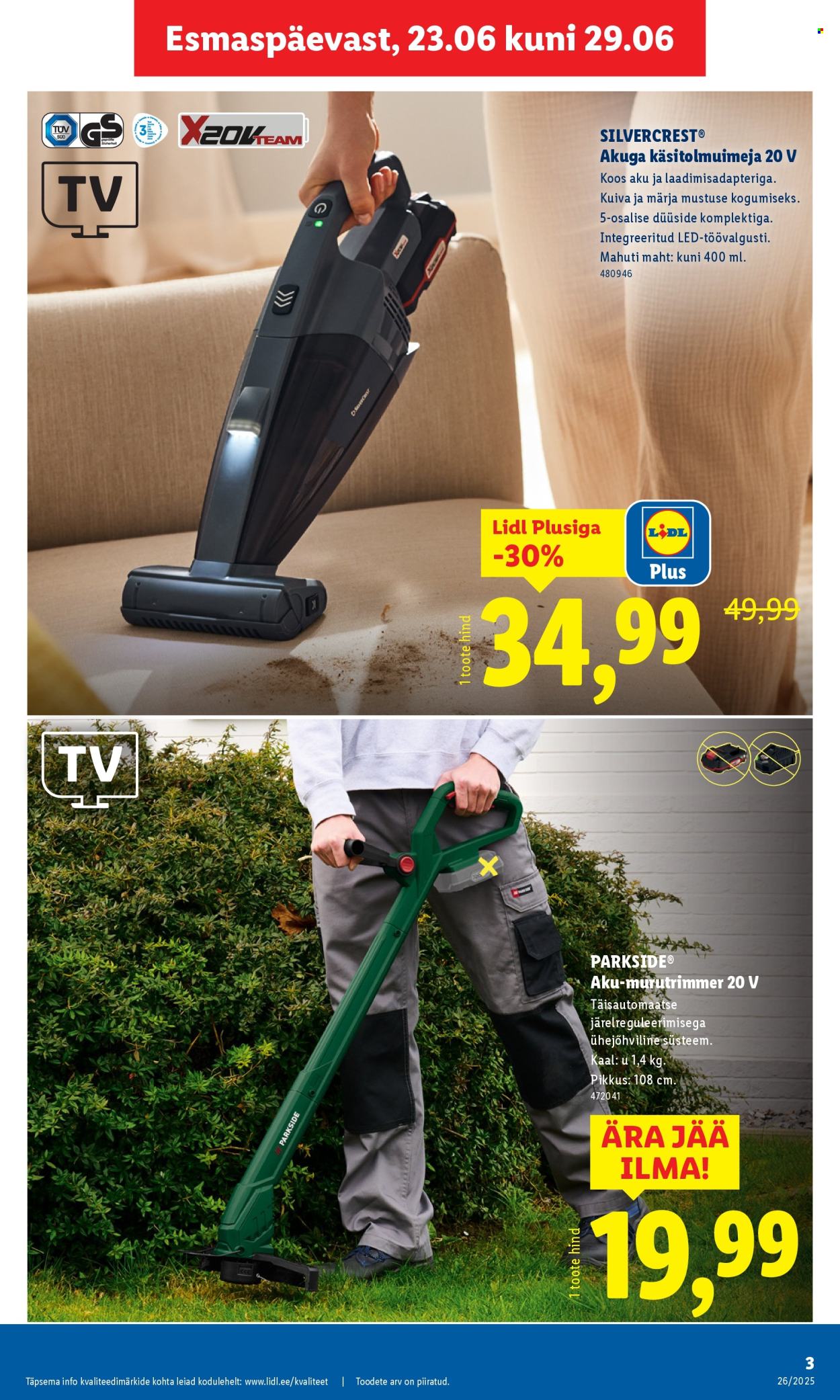 lidl - Lidl kliendileht - Tööstuskaupade pakkumised (23.06 - 29.06.2025) - page: 3