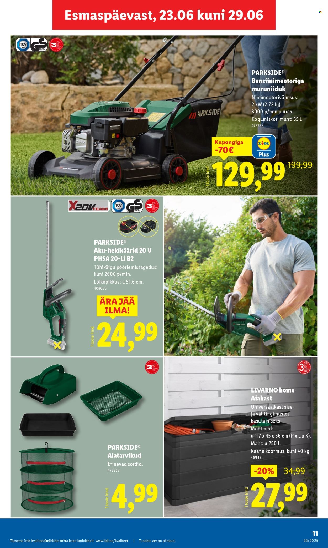 lidl - Lidl kliendileht - Tööstuskaupade pakkumised (23.06 - 29.06.2025) - page: 11