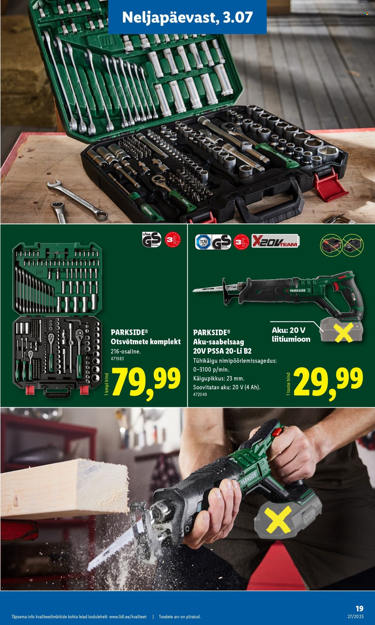 lidl - Lidl kliendileht - Tööstuskaupade pakkumised (30.06 - 6.07.2025) - page: 19