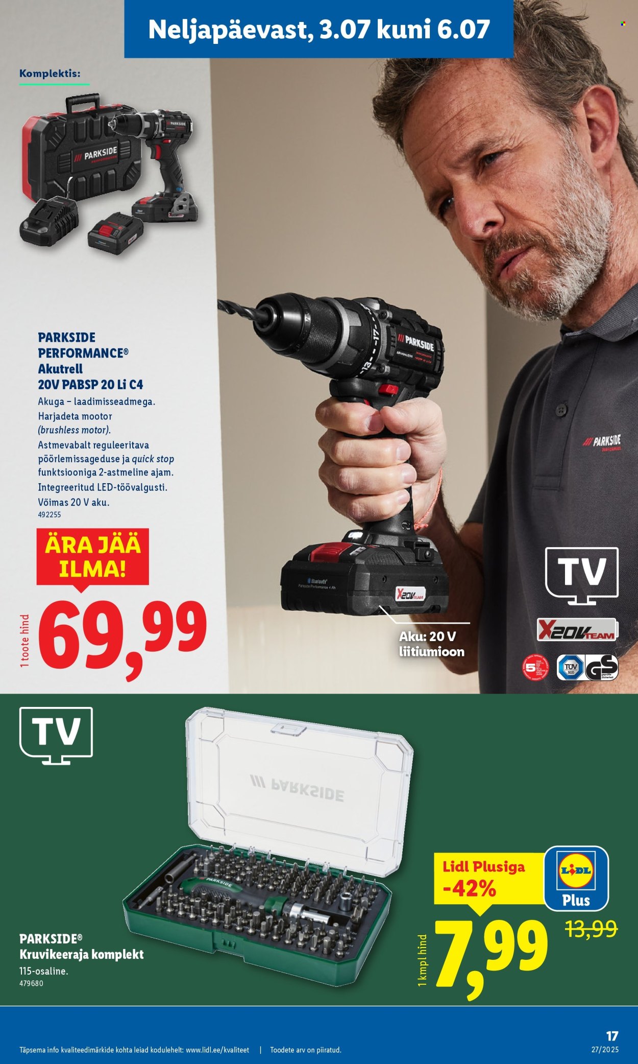 lidl - Lidl kliendileht - Tööstuskaupade pakkumised (30.06 - 6.07.2025) - page: 17