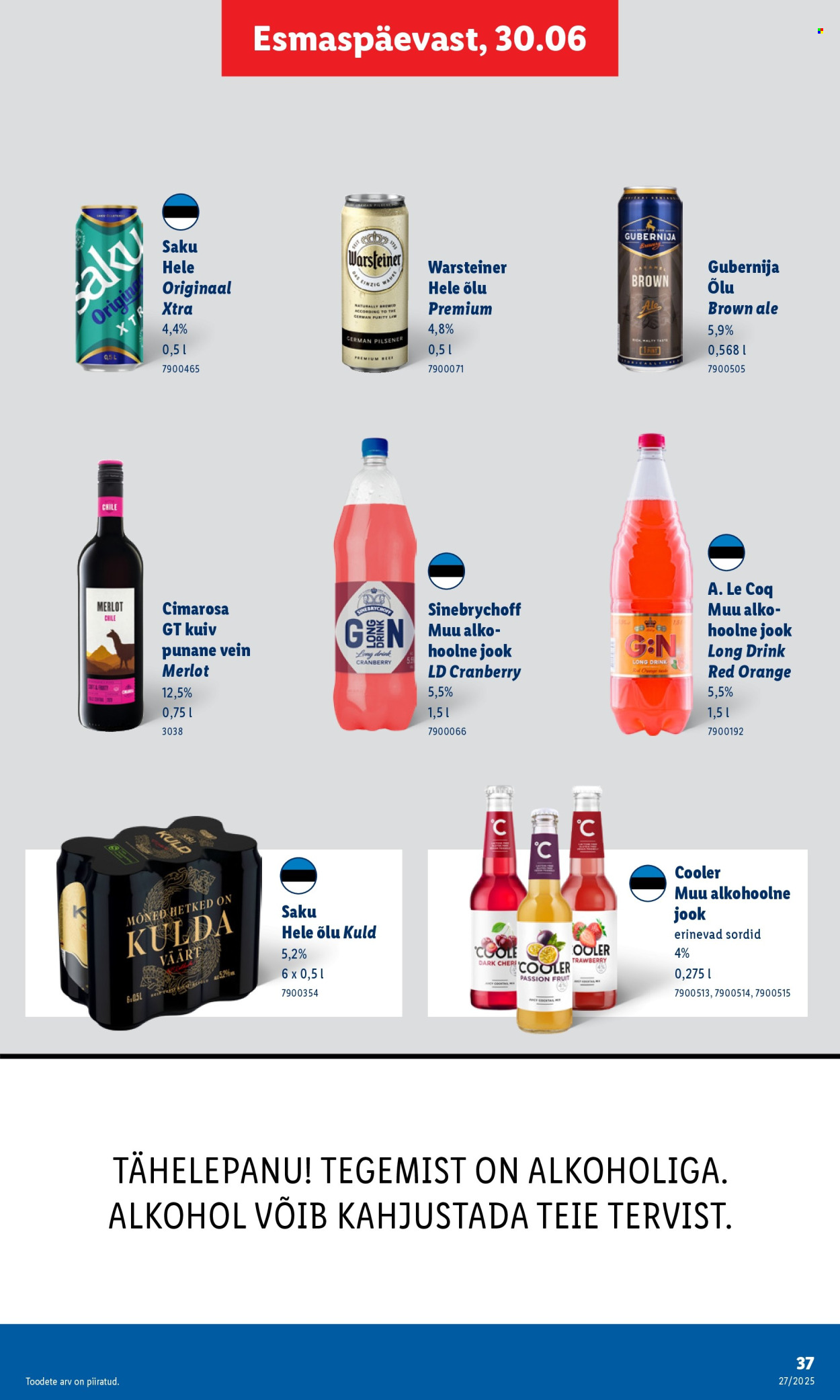 lidl - Lidl kliendileht - Nädalalõpu pakkumised (3.07 - 6.07.2025) - page: 37