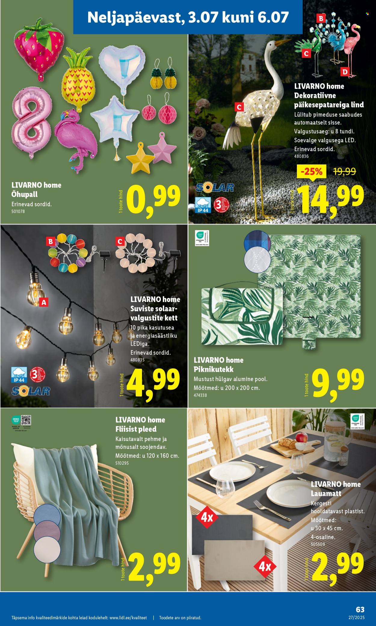 lidl - Lidl kliendileht - Nädalalõpu pakkumised (3.07 - 6.07.2025) - page: 63