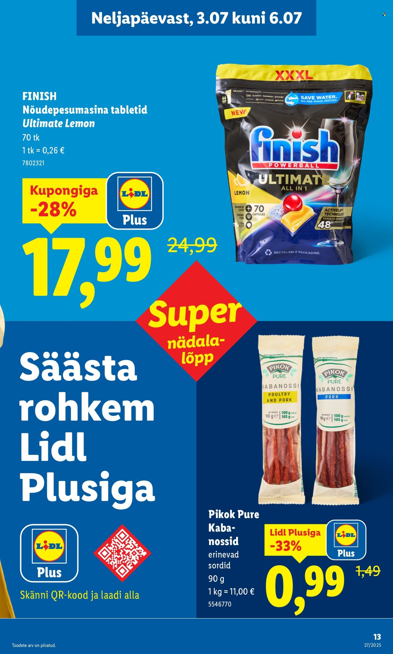 lidl - Lidl kliendileht - Nädalalõpu pakkumised (3.07 - 6.07.2025) - page: 13