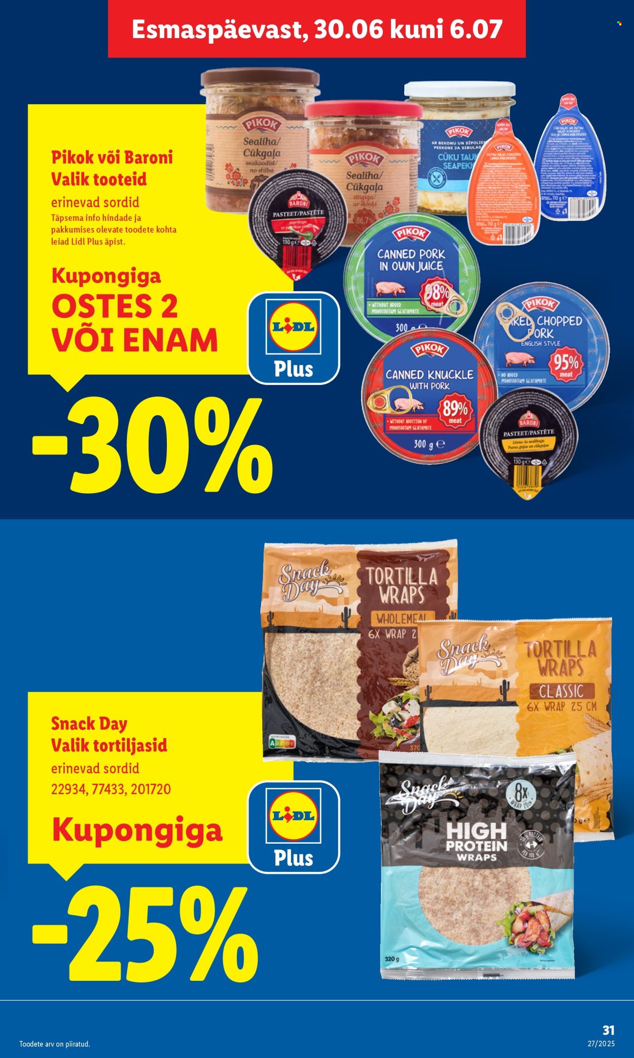 lidl - Lidl kliendileht - Nädalalõpu pakkumised (3.07 - 6.07.2025) - page: 31