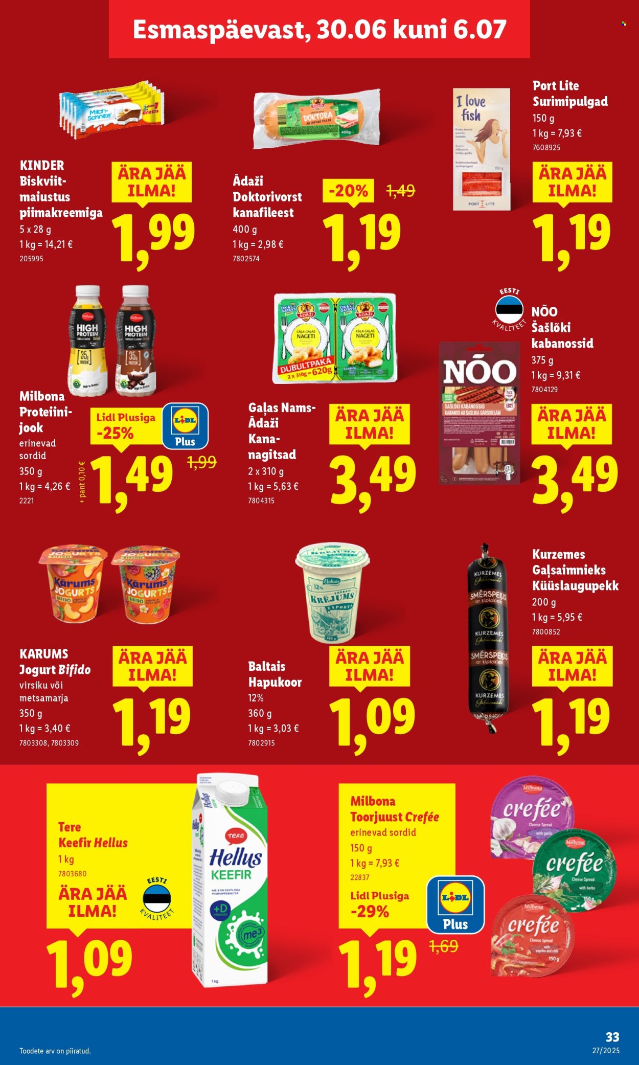 lidl - Lidl kliendileht - Nädalalõpu pakkumised (3.07 - 6.07.2025) - page: 33