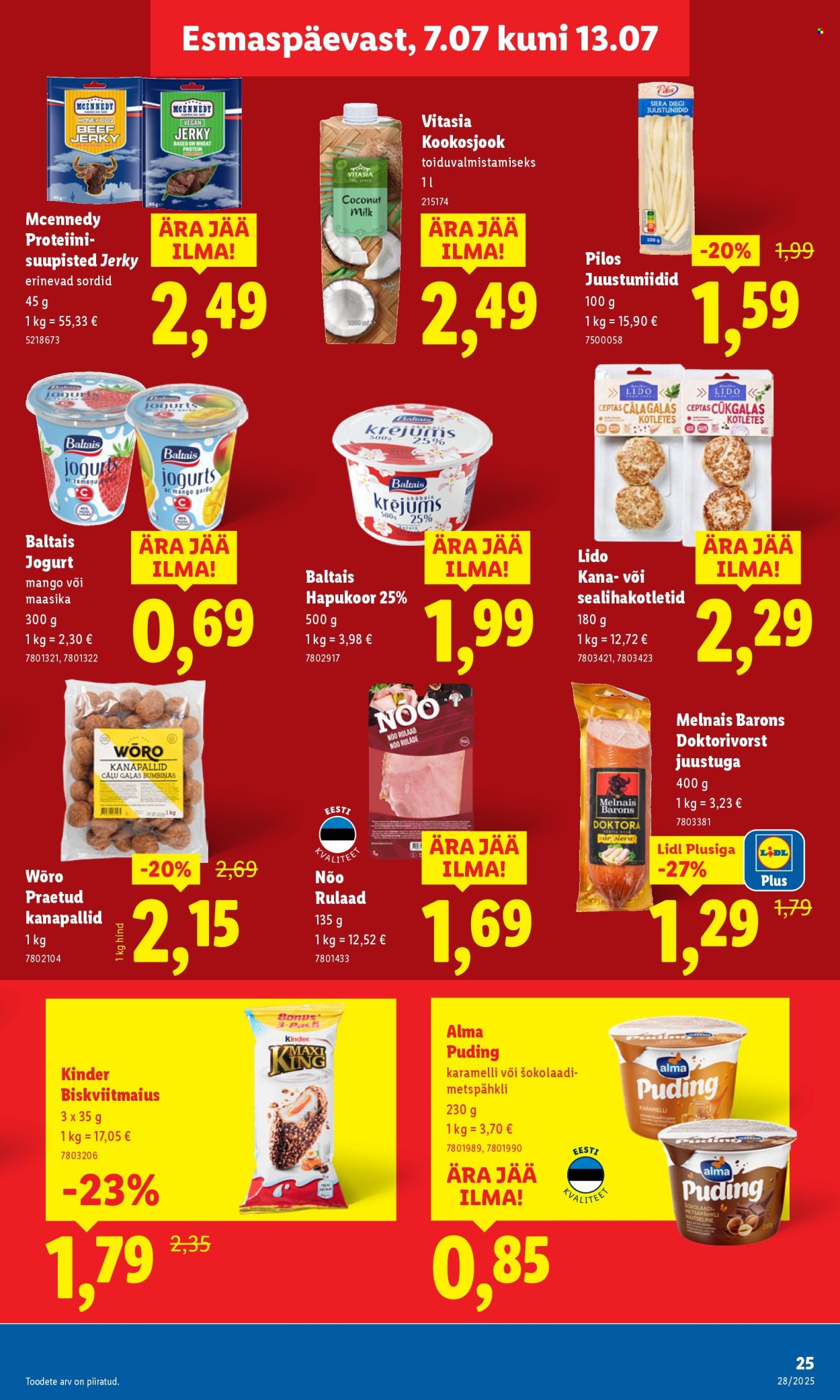 lidl - Lidl kliendileht - kliendileht (7.07 - 13.07.2025) - page: 25 lidl - Lidl kliendileht - kliendileht (7.07 - 13.07.2025) - page: 25