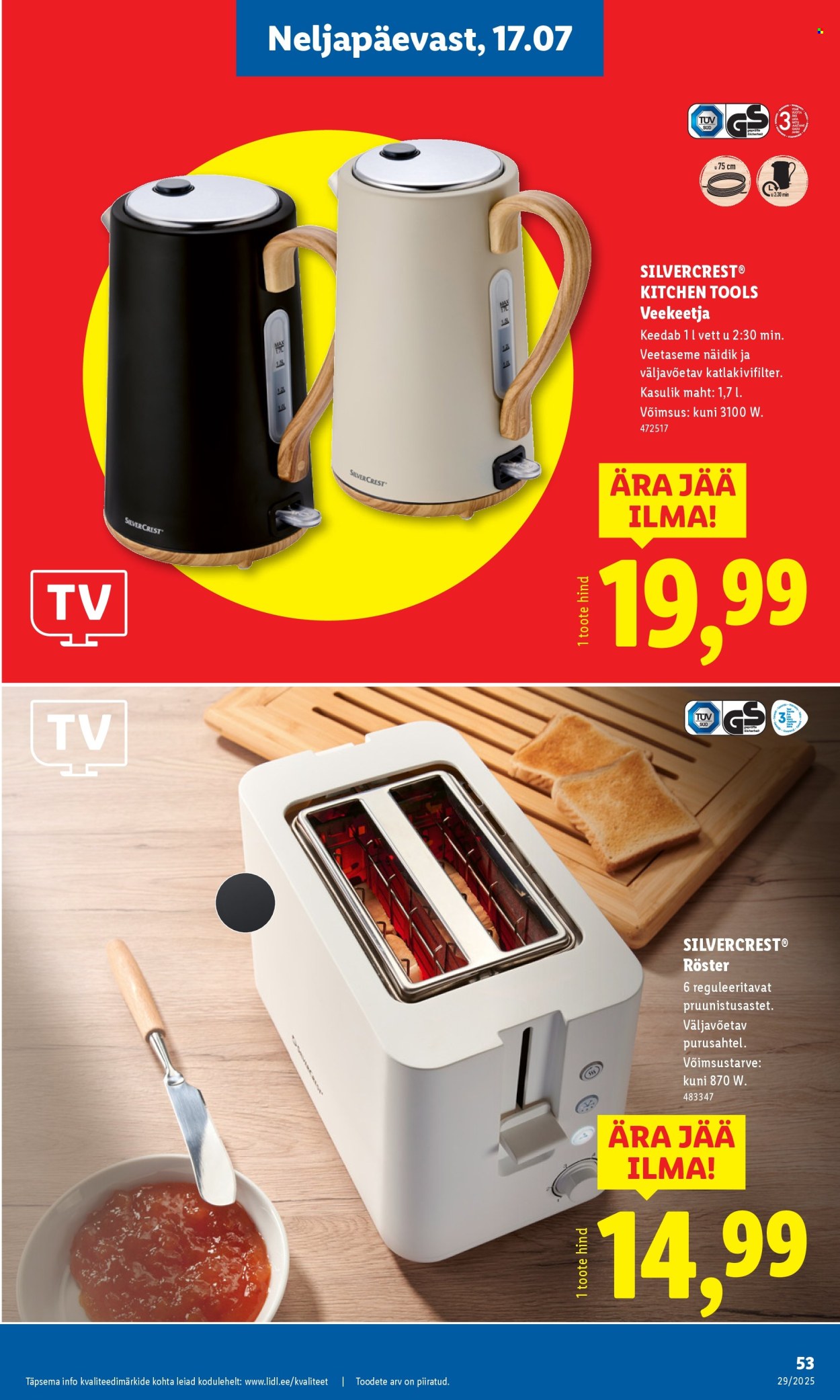 lidl - Lidl kliendileht - Kliendileht (14.07 - 20.07.2025) - page: 53 lidl - Lidl kliendileht - Kliendileht (14.07 - 20.07.2025) - page: 53