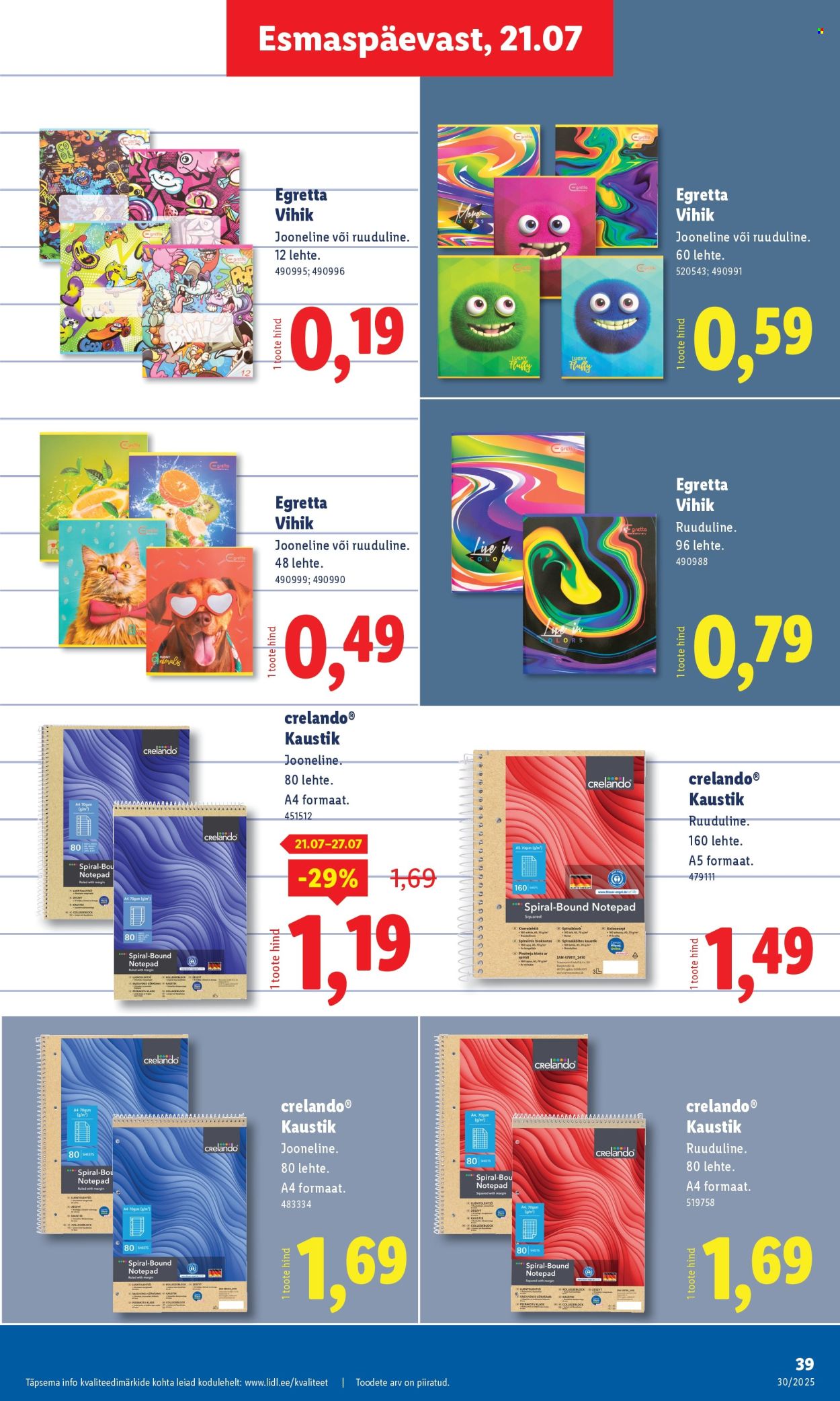 lidl - Lidl kliendileht - Kliendileht (21.07 - 27.07.2025) - page: 39 lidl - Lidl kliendileht - Kliendileht (21.07 - 27.07.2025) - page: 39