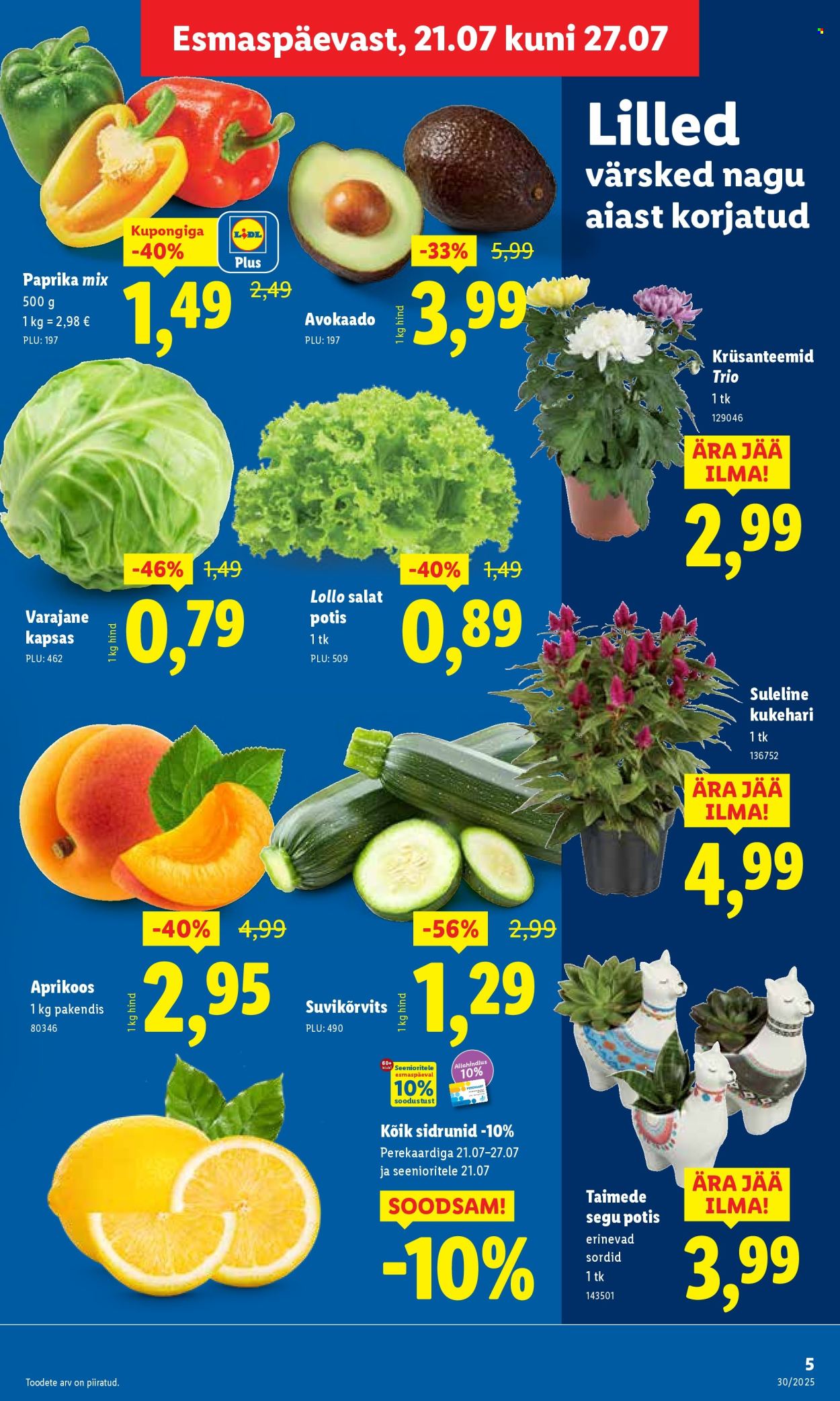 lidl - Lidl kliendileht - Kliendileht (21.07 - 27.07.2025) - page: 5 lidl - Lidl kliendileht - Kliendileht (21.07 - 27.07.2025) - page: 5