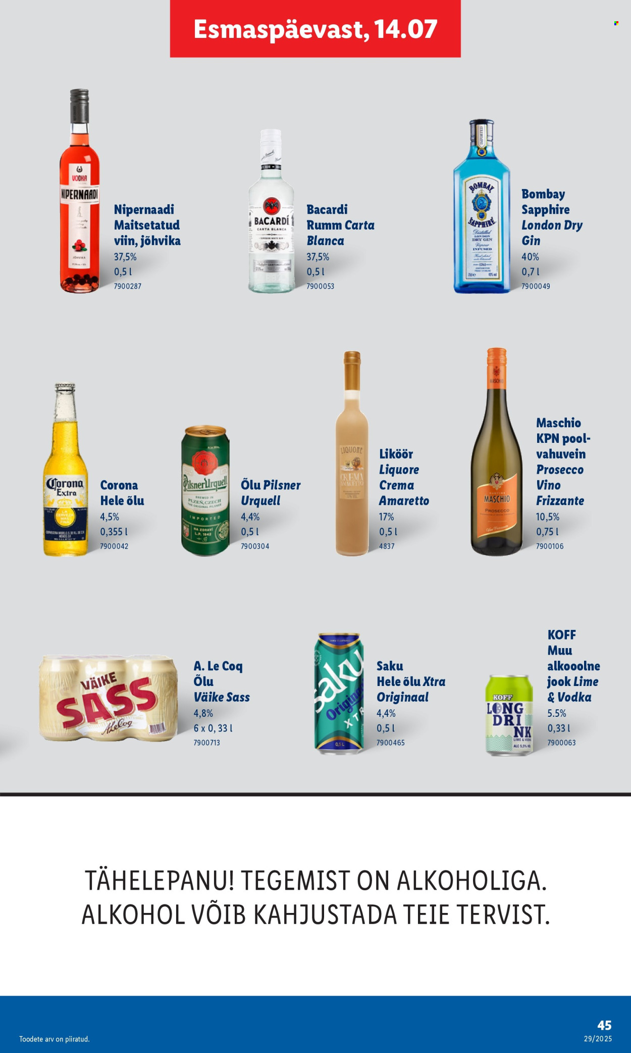 lidl - Lidl kliendileht - Nädalalõpu pakkumised (17.07 - 20.07.2025) - page: 45 lidl - Lidl kliendileht - Nädalalõpu pakkumised (17.07 - 20.07.2025) - page: 45