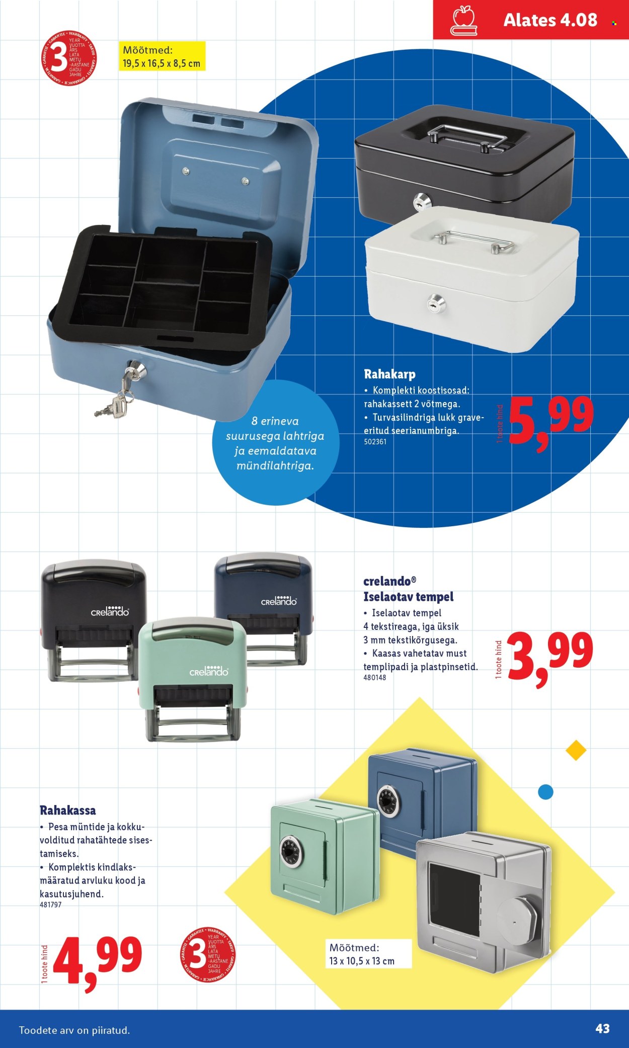 lidl - Lidl kliendileht - Koolitarvete kataloog 2025 (19.07 - 11.08.2025) - page: 43 lidl - Lidl kliendileht - Koolitarvete kataloog 2025 (19.07 - 11.08.2025) - page: 43
