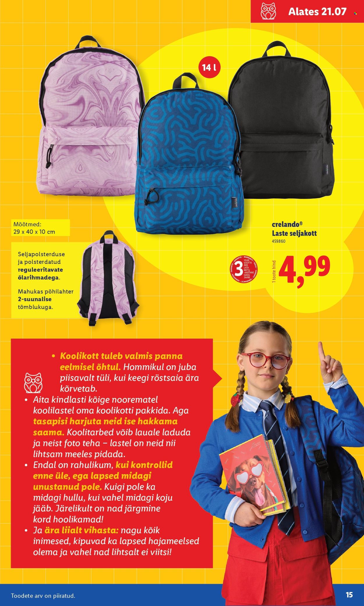 lidl - Lidl kliendileht - Koolitarvete kataloog 2025 (19.07 - 11.08.2025) - page: 15 lidl - Lidl kliendileht - Koolitarvete kataloog 2025 (19.07 - 11.08.2025) - page: 15