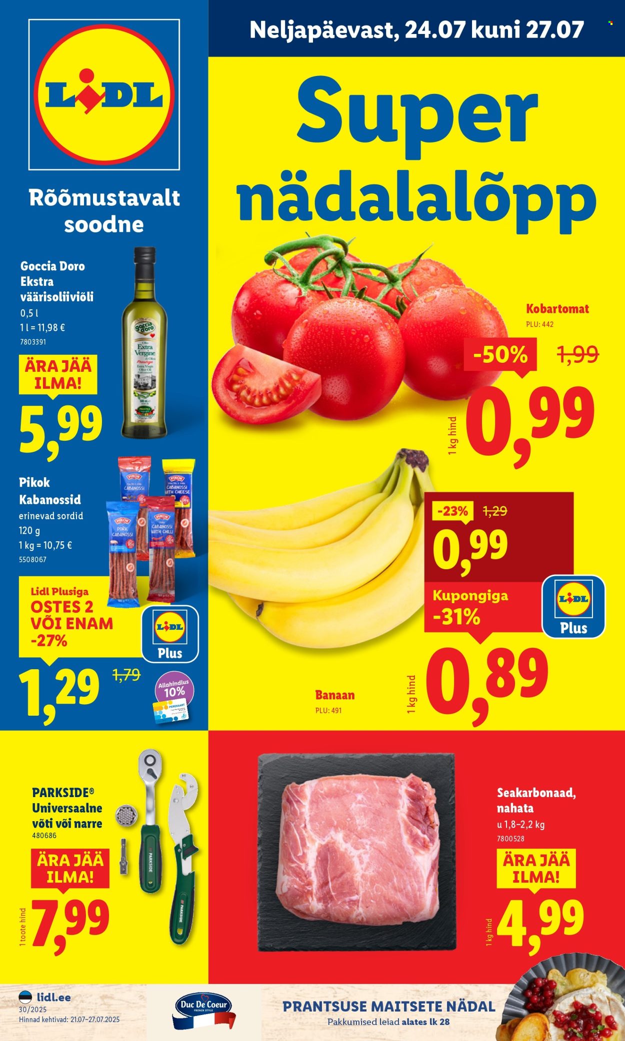 lidl - Lidl kliendileht - Nädalalõpu pakkumised (24.07 - 27.07.2025)